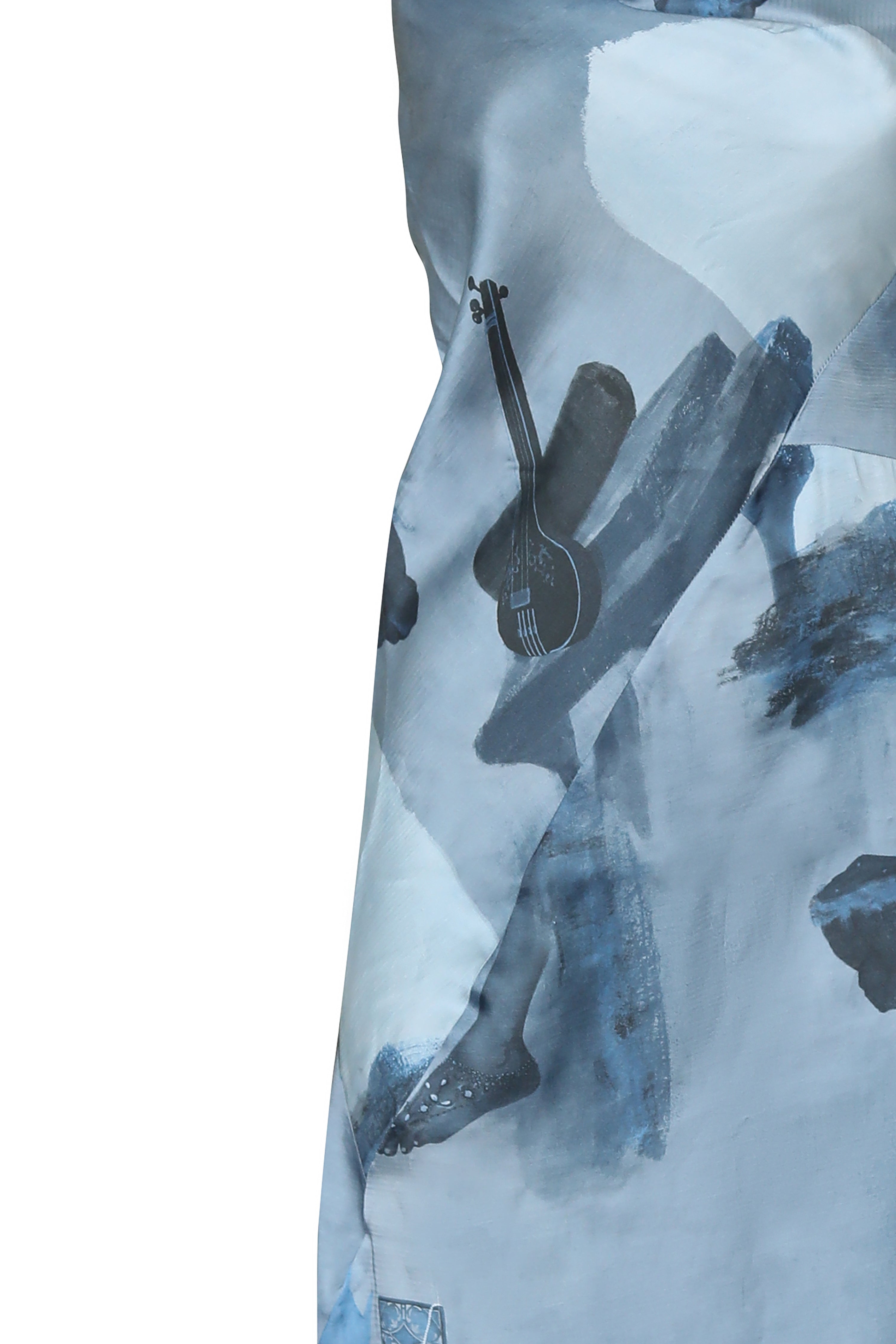 Surrealist Tonal Draped Dress
