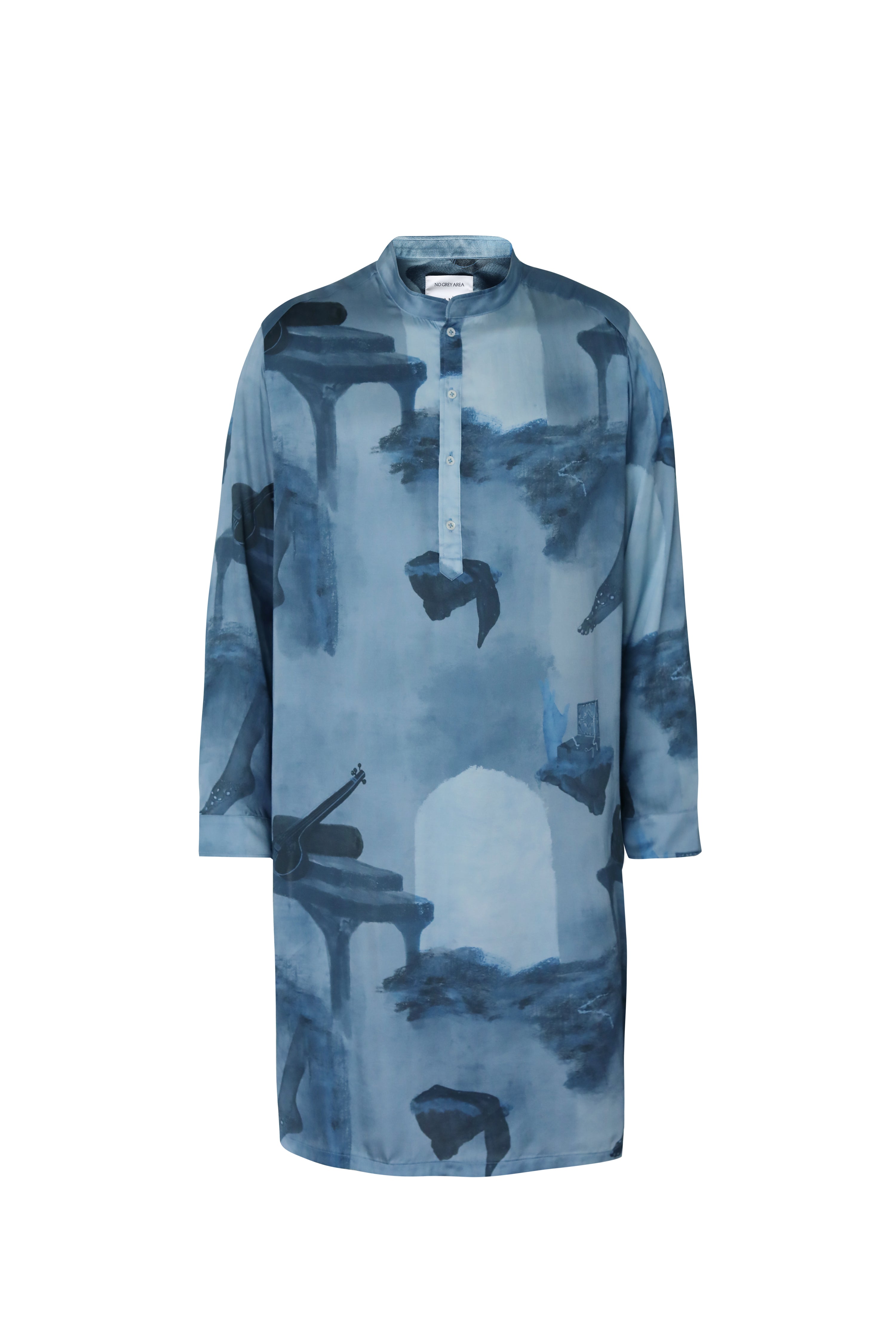 Monochrome Surrealist Kurta Set