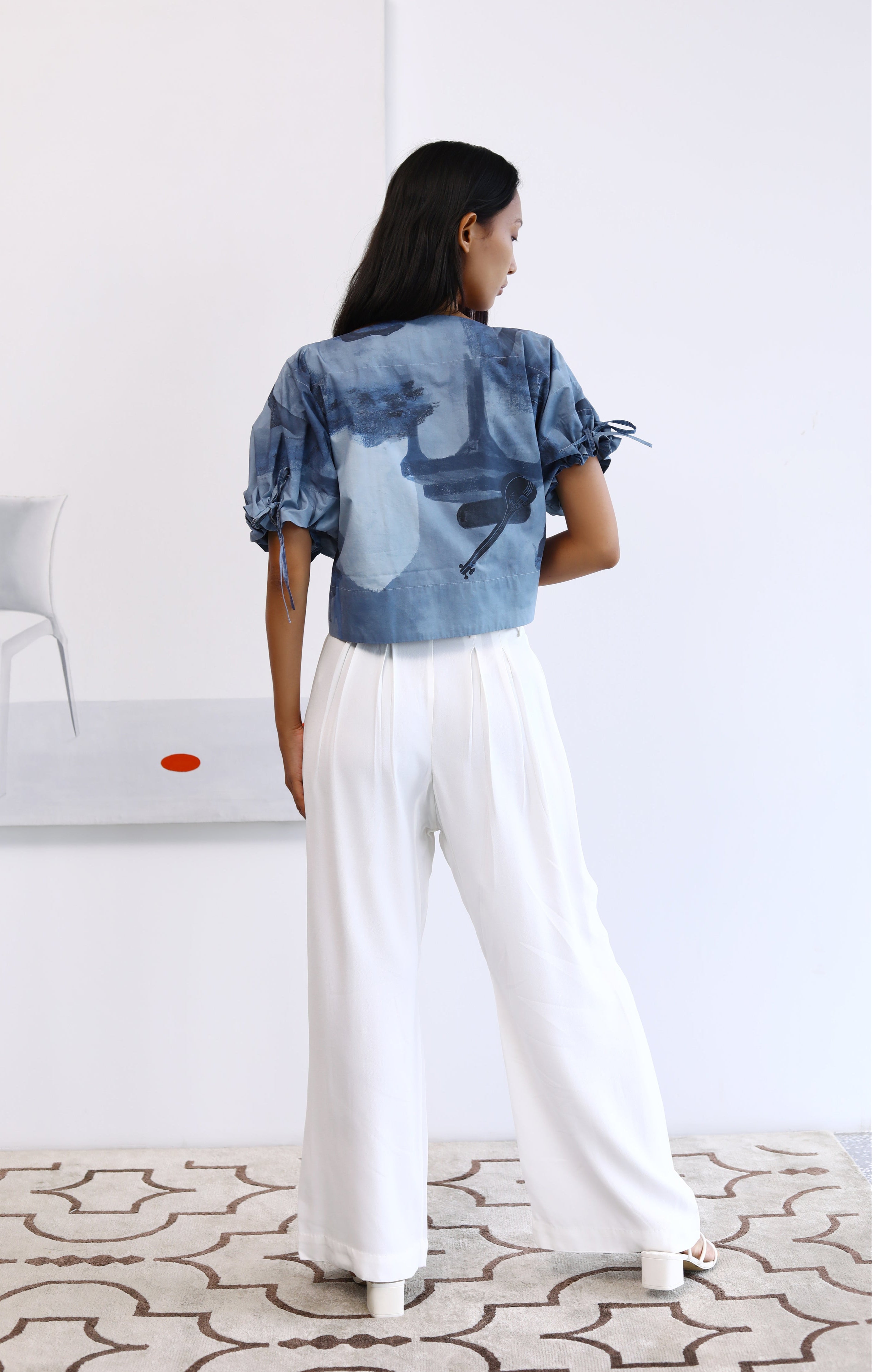Surrealist Tonal Lapel Top