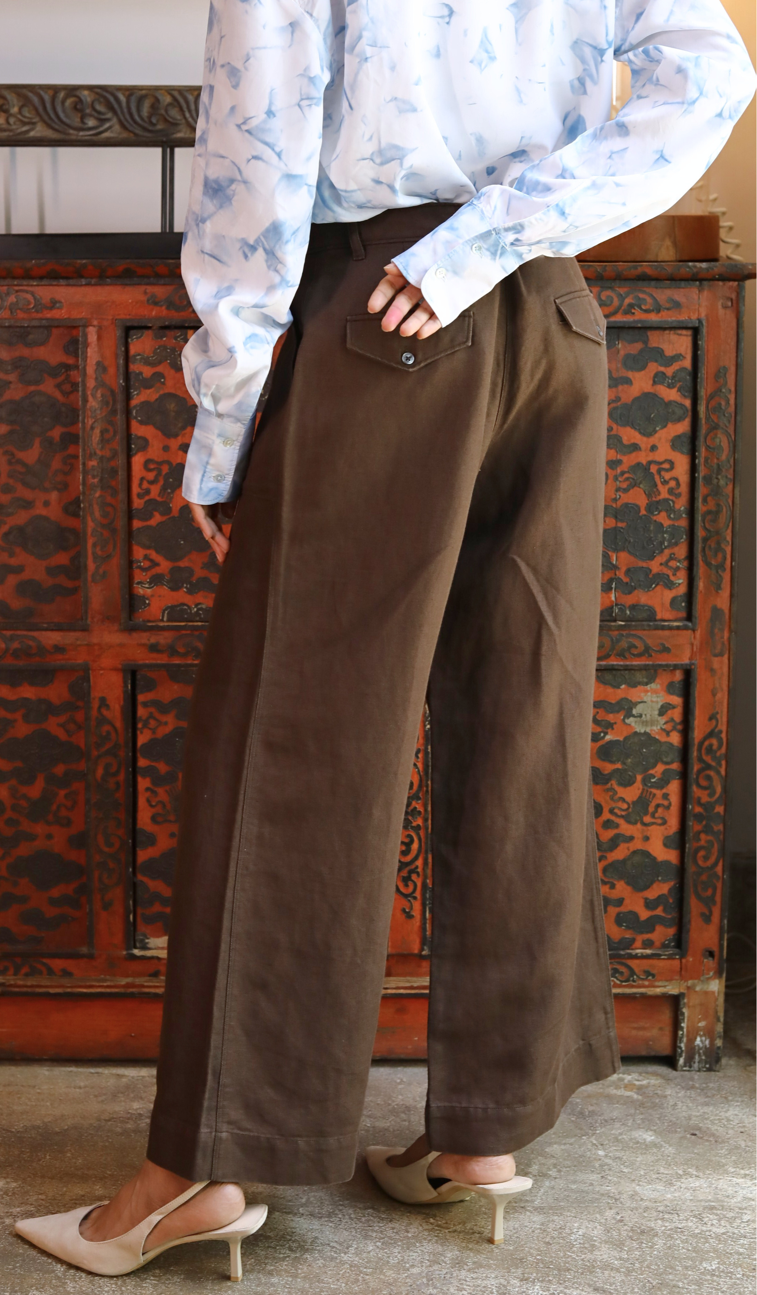 Overdyed Maple Wide Pants