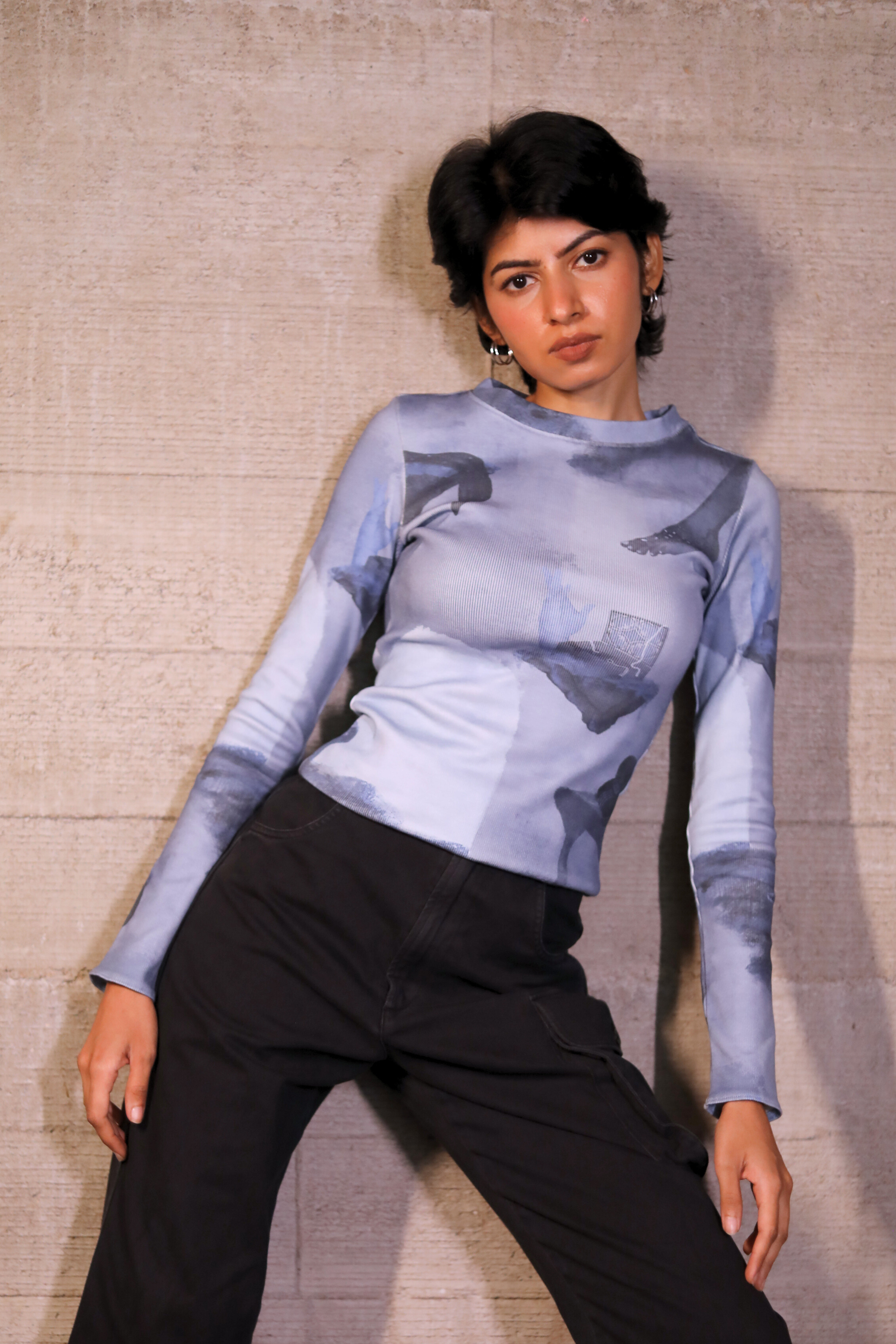 Surrealist tonal rib tee