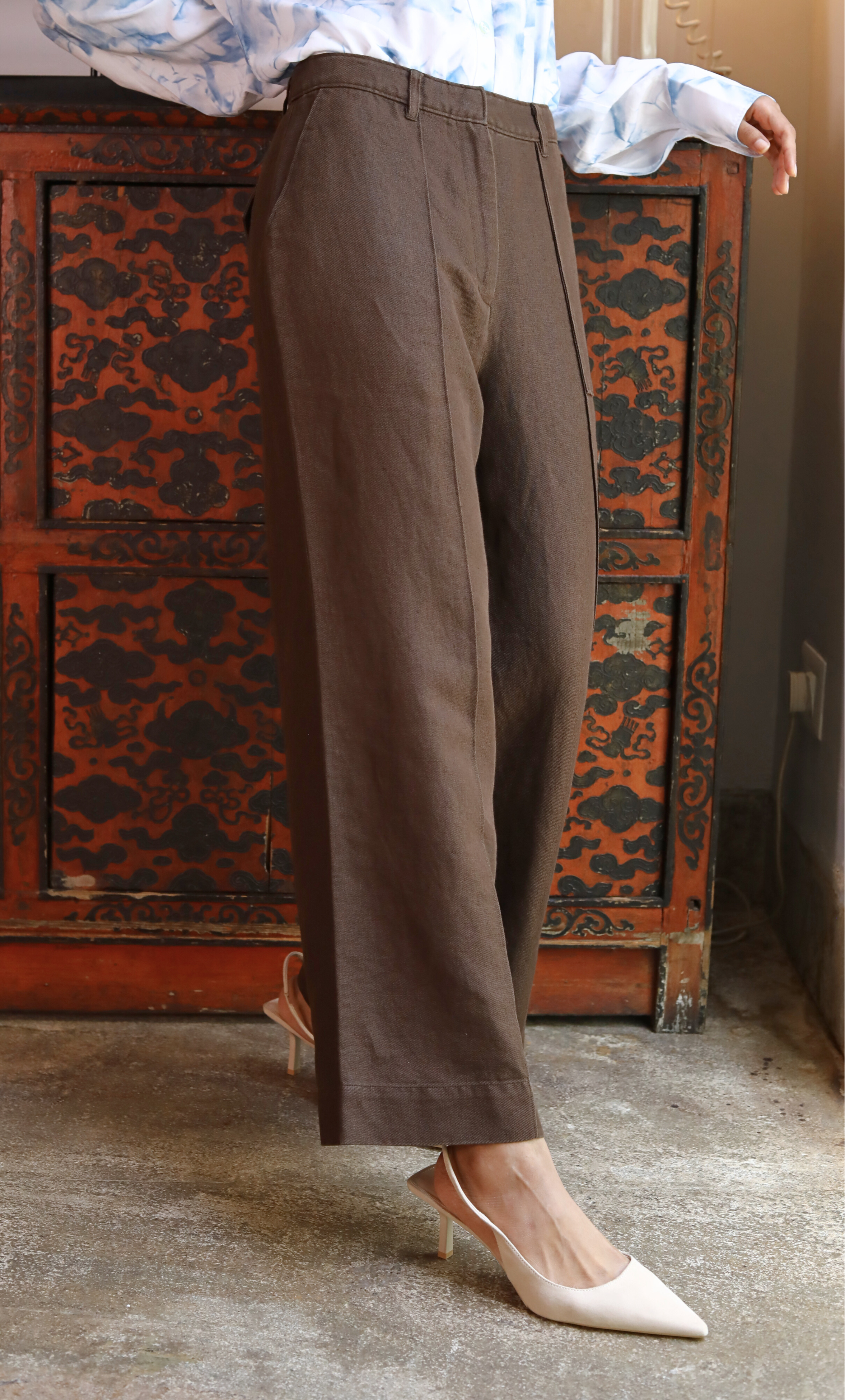 Overdyed Maple Wide Pants