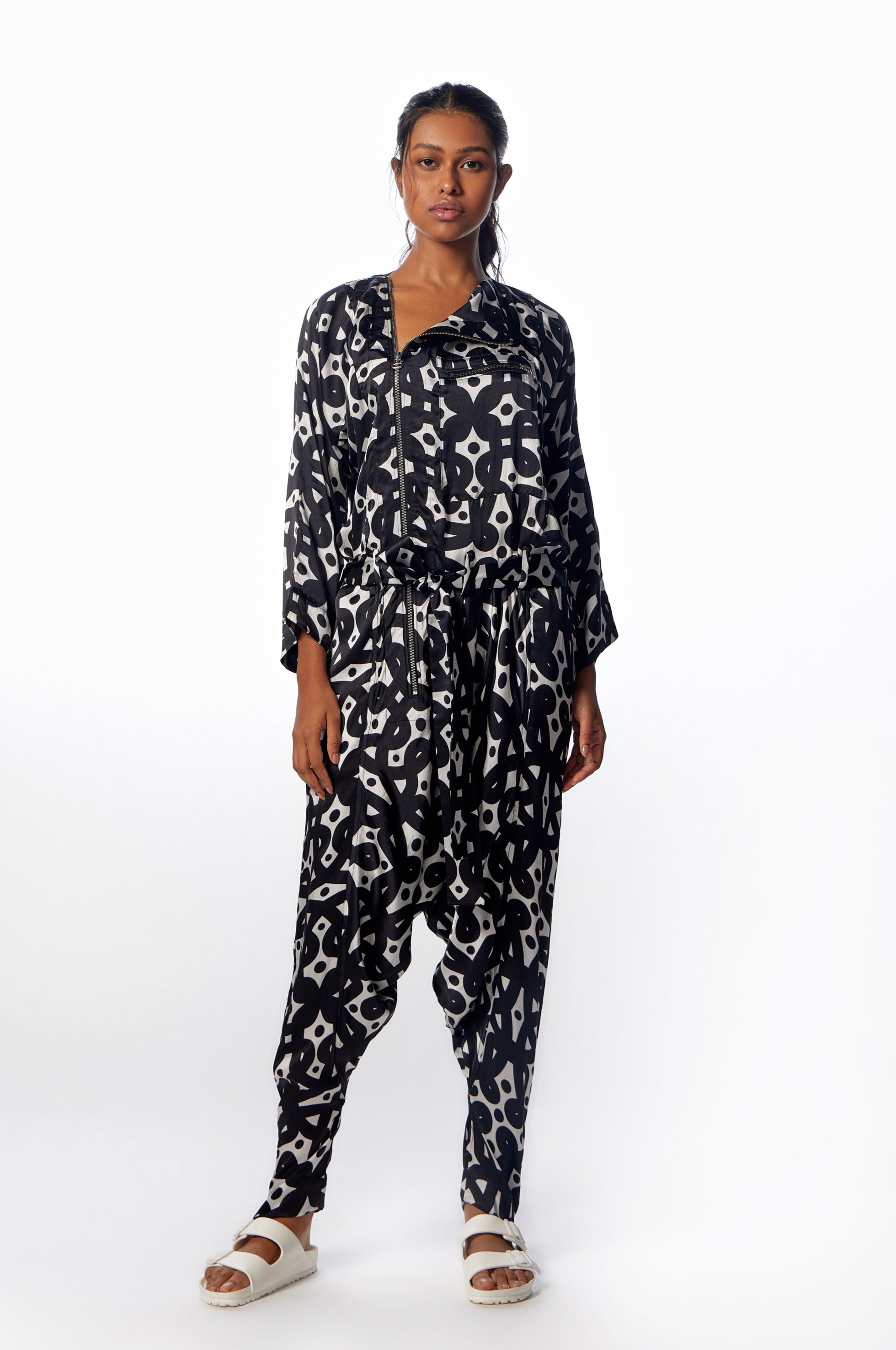 Silk Kolam Indian Jumpsuit