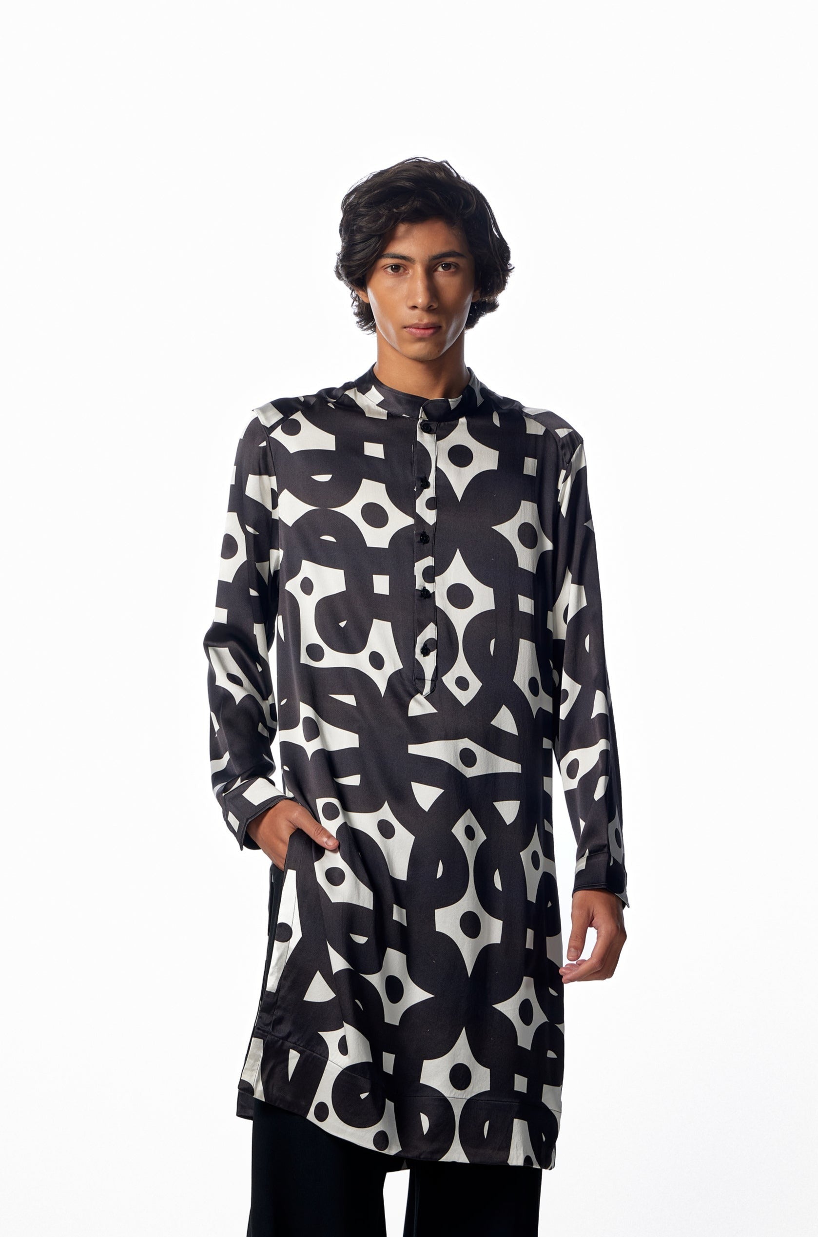 Silk Kolam Long Shirt