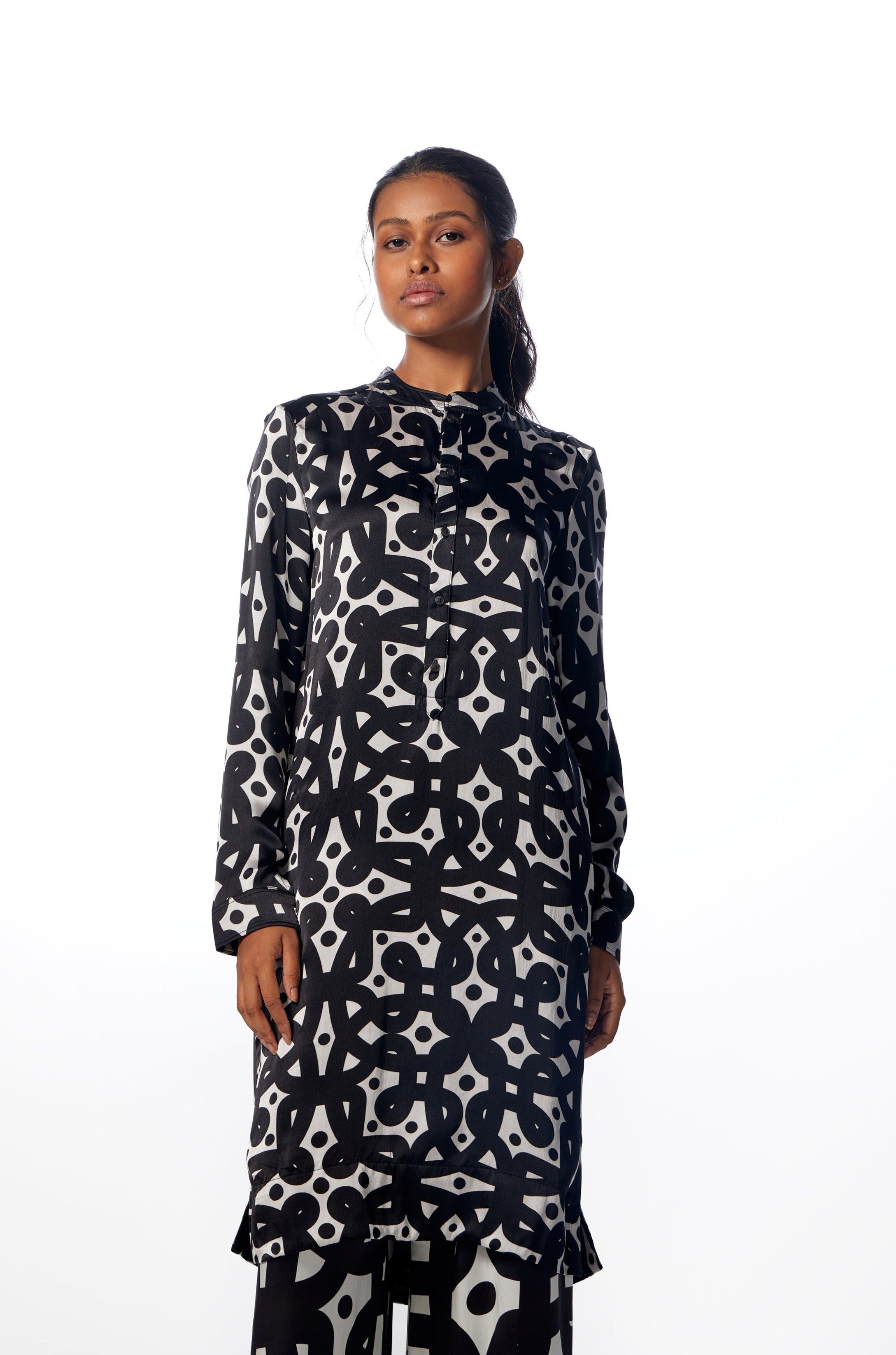 Silk Kolam Long Shirt