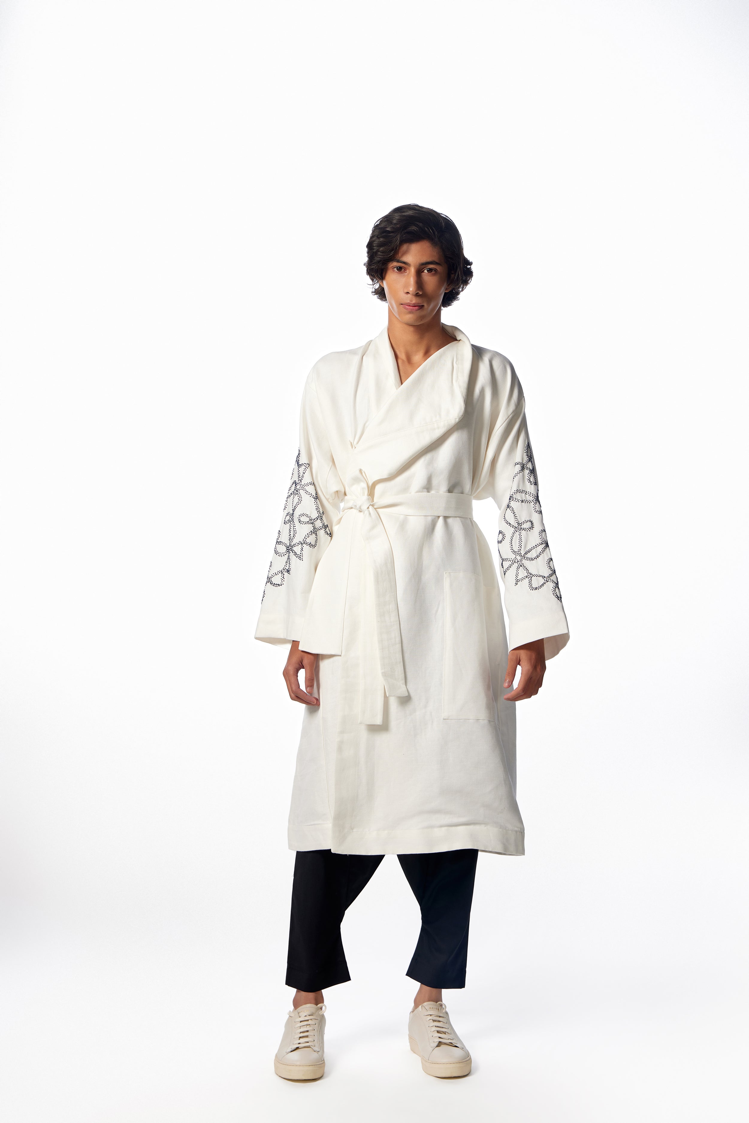 Linen Kurta Robe Coat