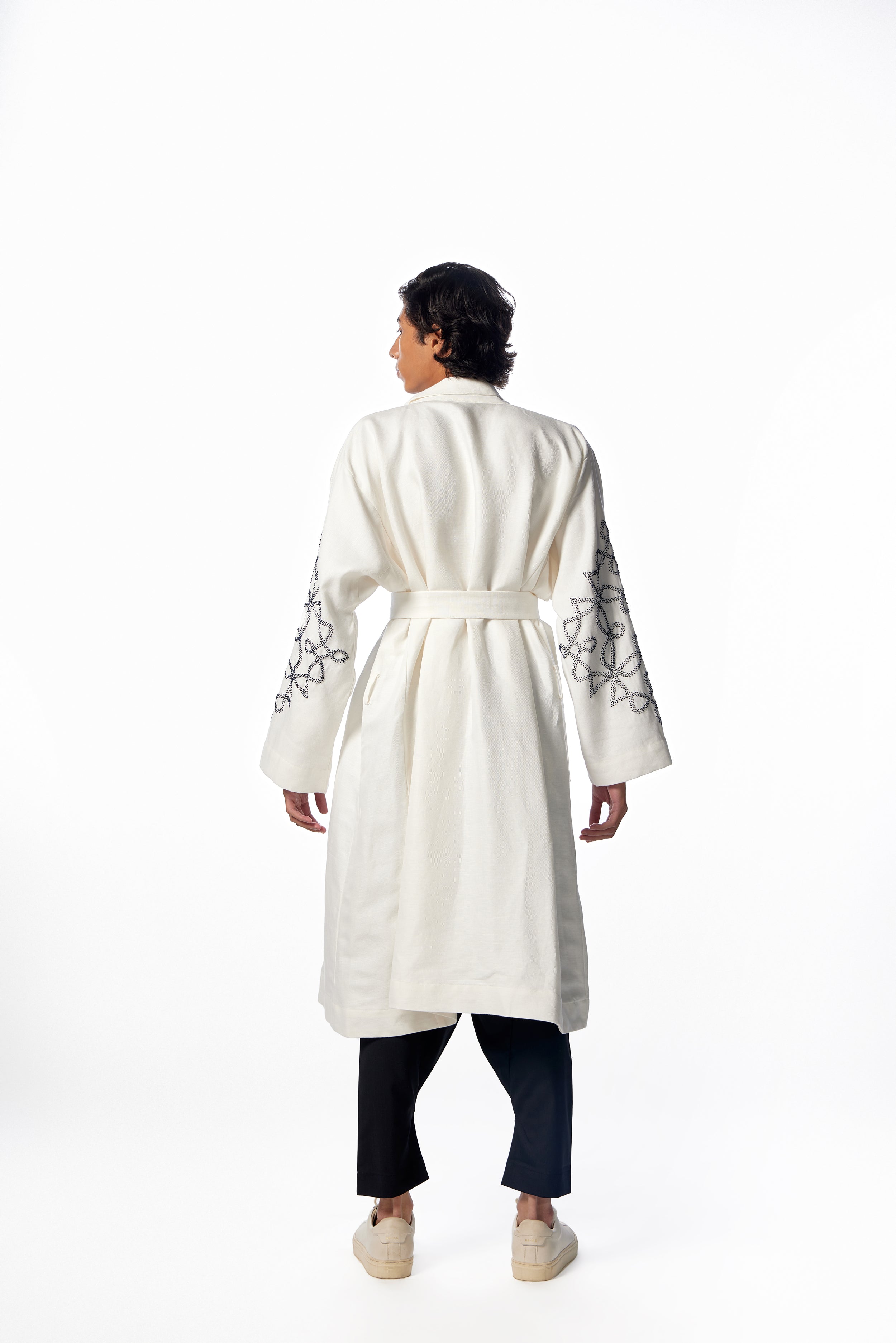 Linen Kurta Robe Coat