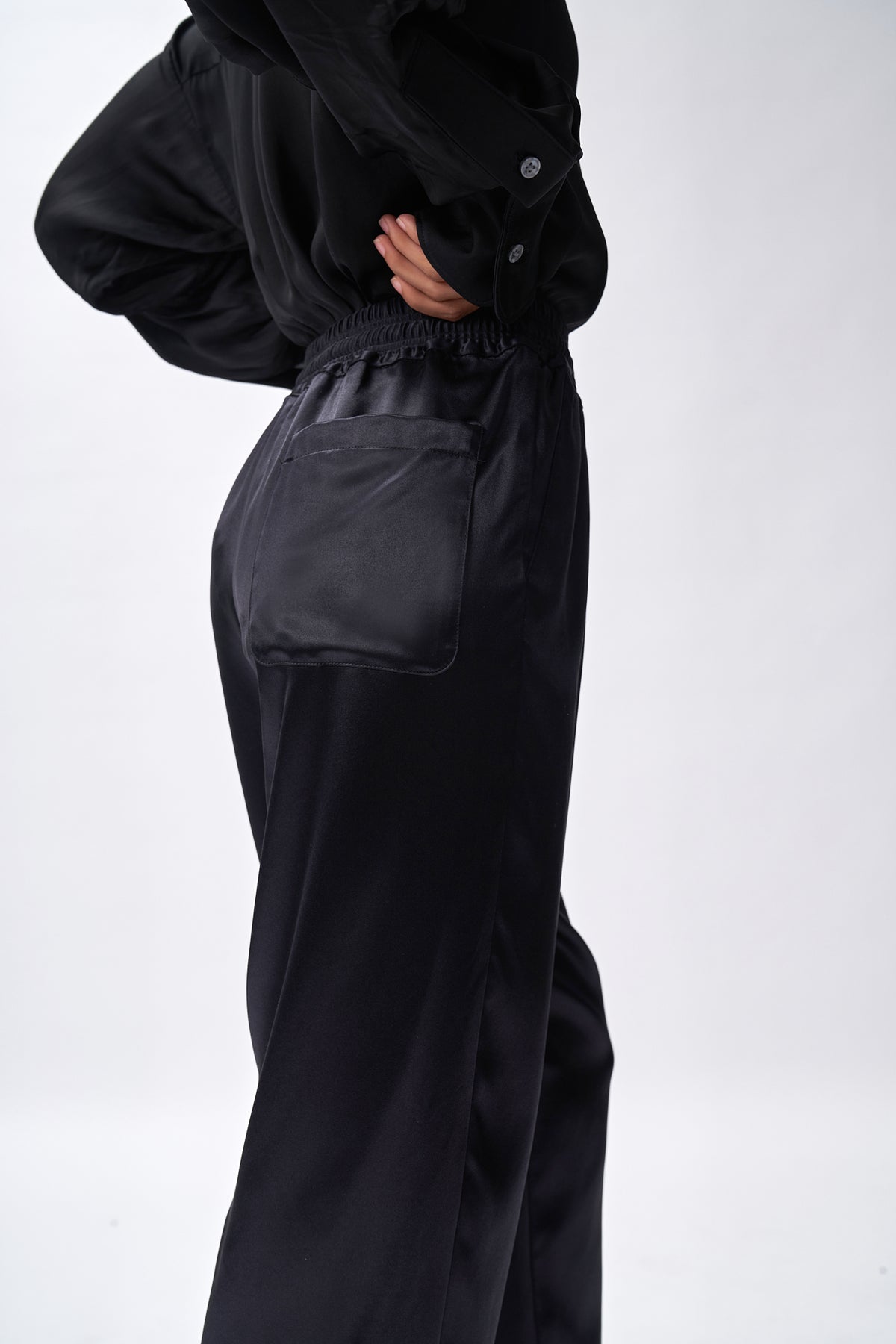 Boxy Fit Dress Shirt + Silk Pants