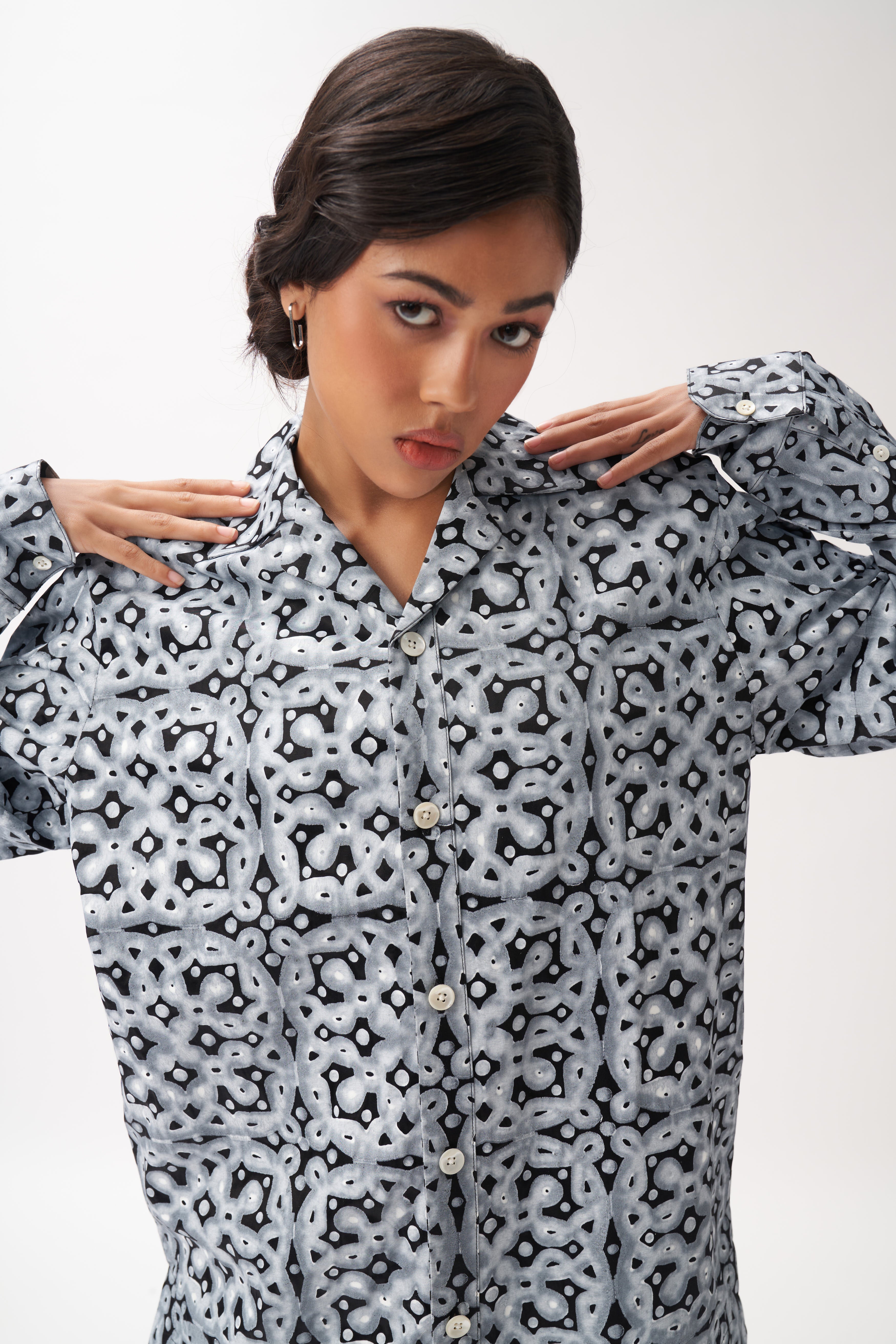 Kolam Blockprint Shirt