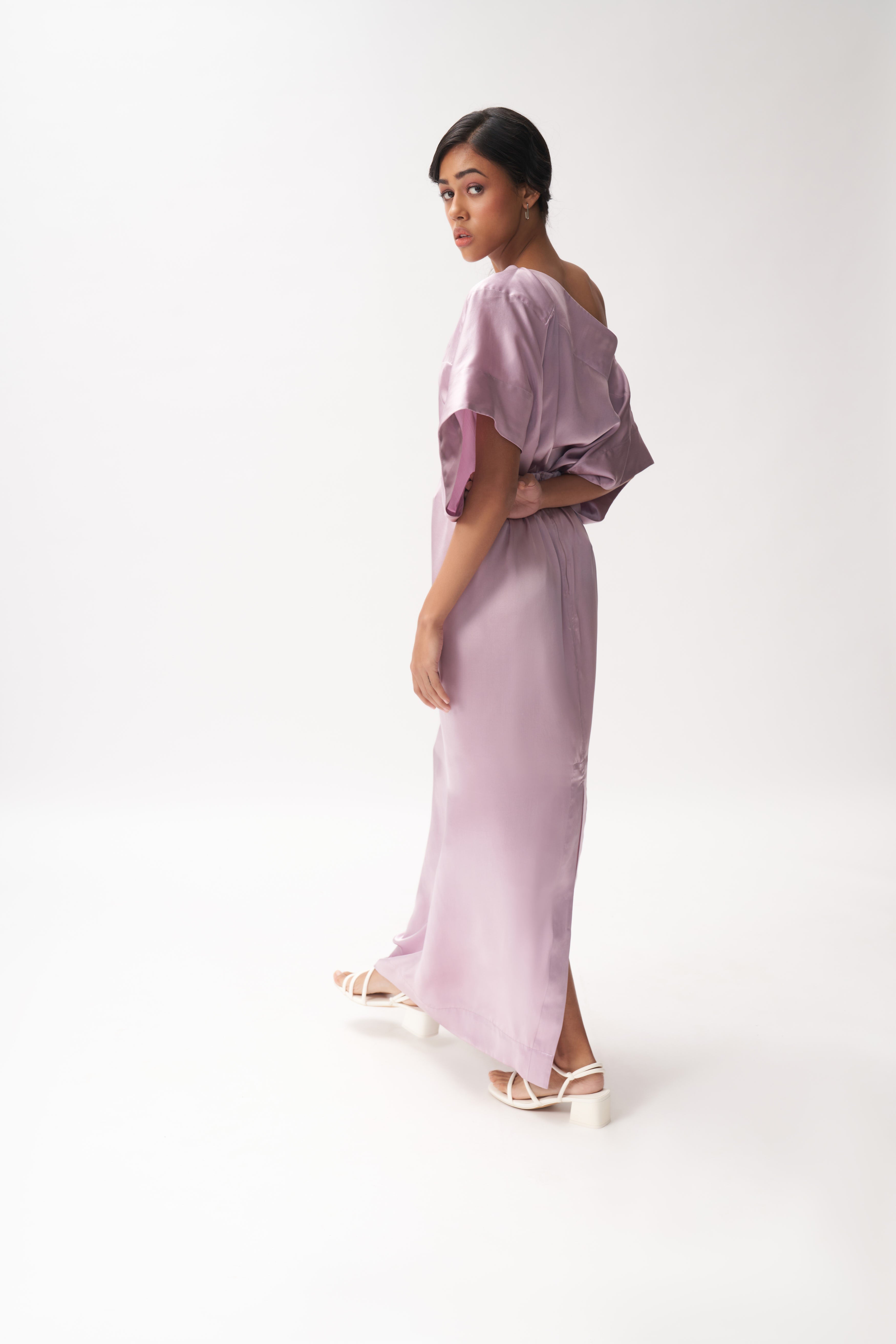 Silk Slit Skirt