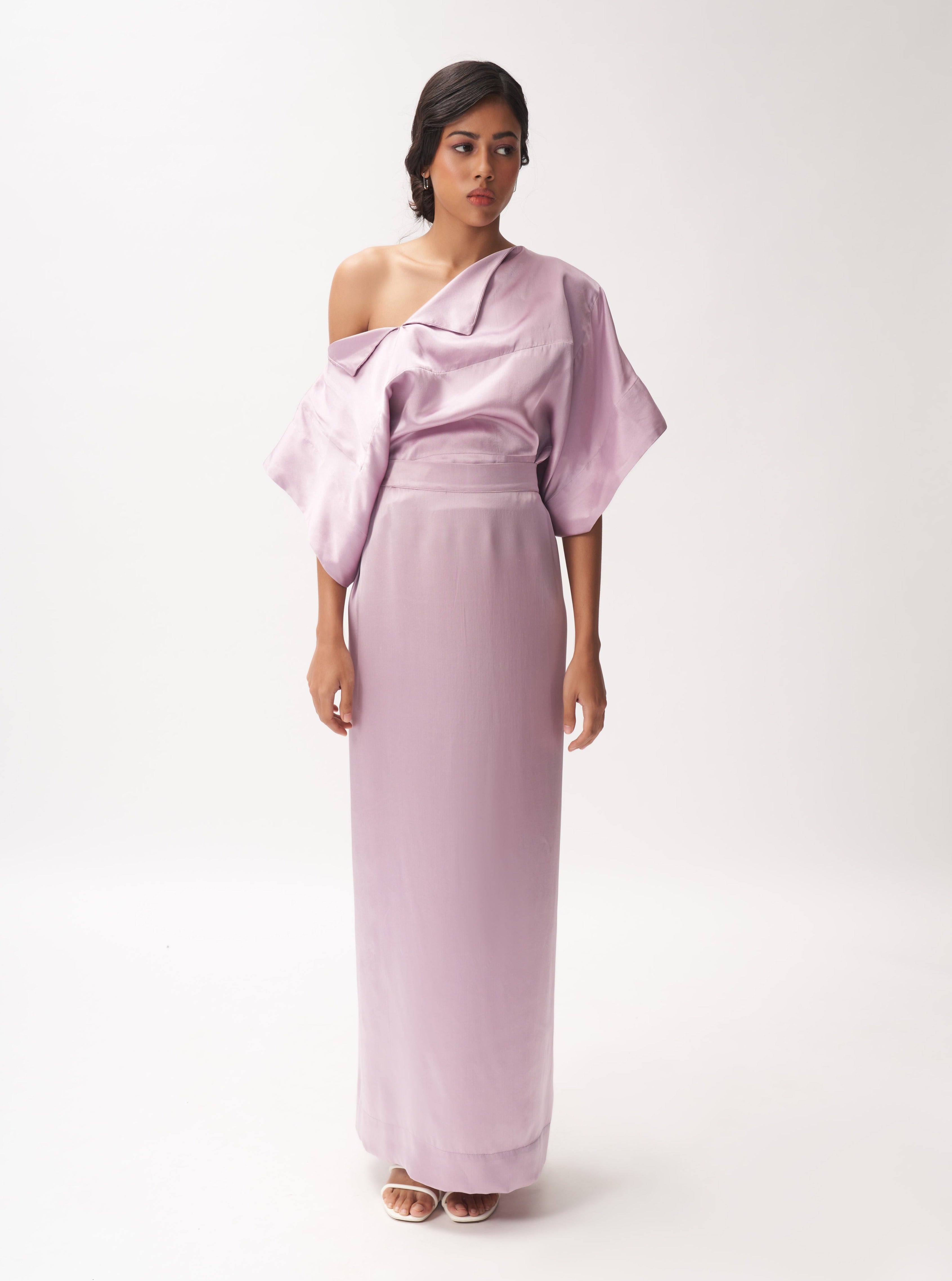 Silk Slit Skirt