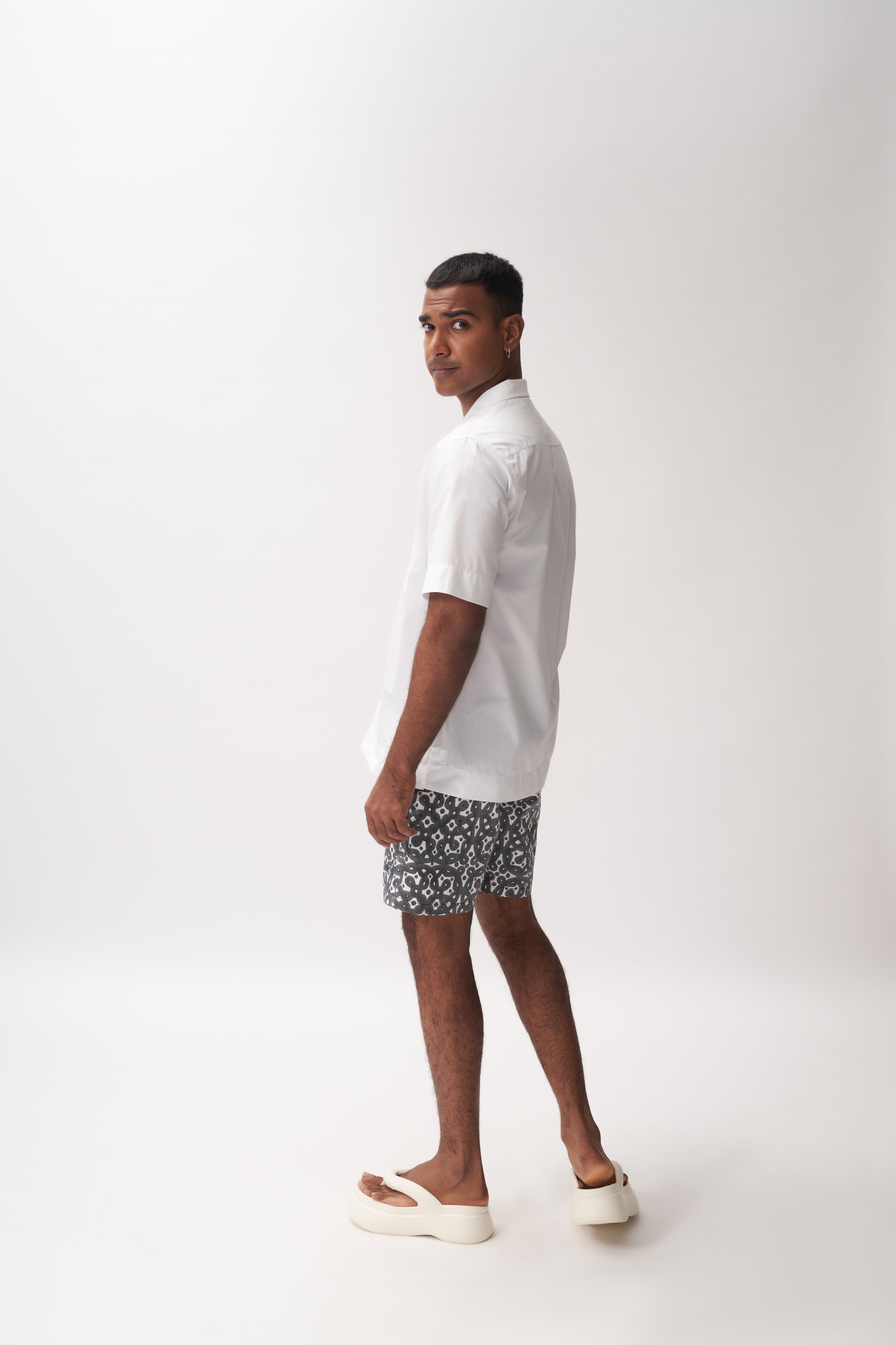 Block Printed Swim Shorts