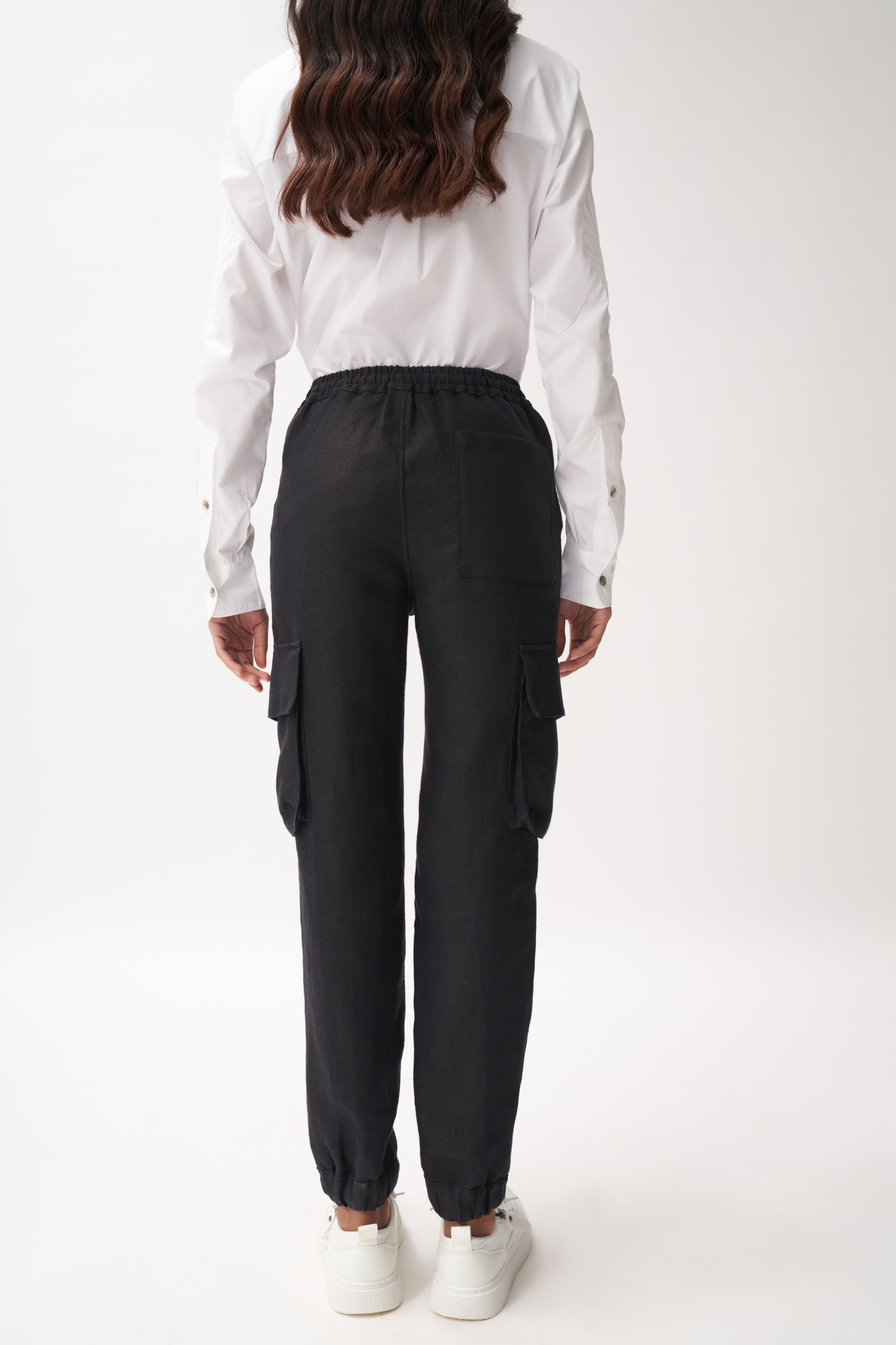 Linen Cargo Joggers