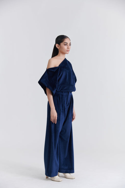 Velvet Off - Shoulder Top + Bollywood Pants