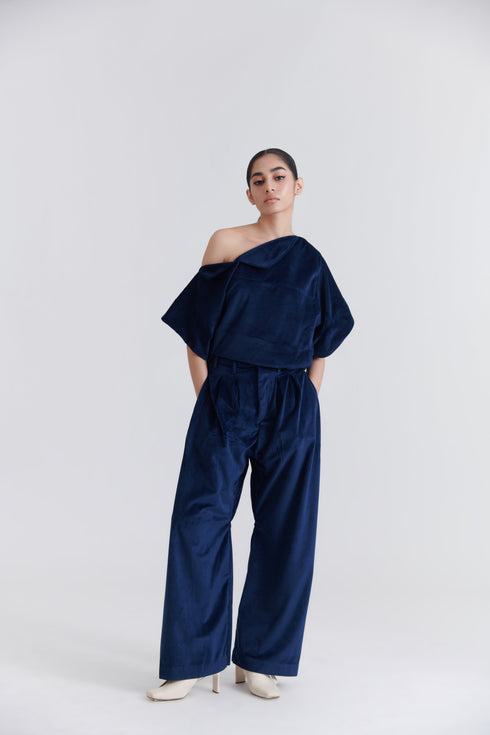 Velvet Off - Shoulder Top + Bollywood Pants
