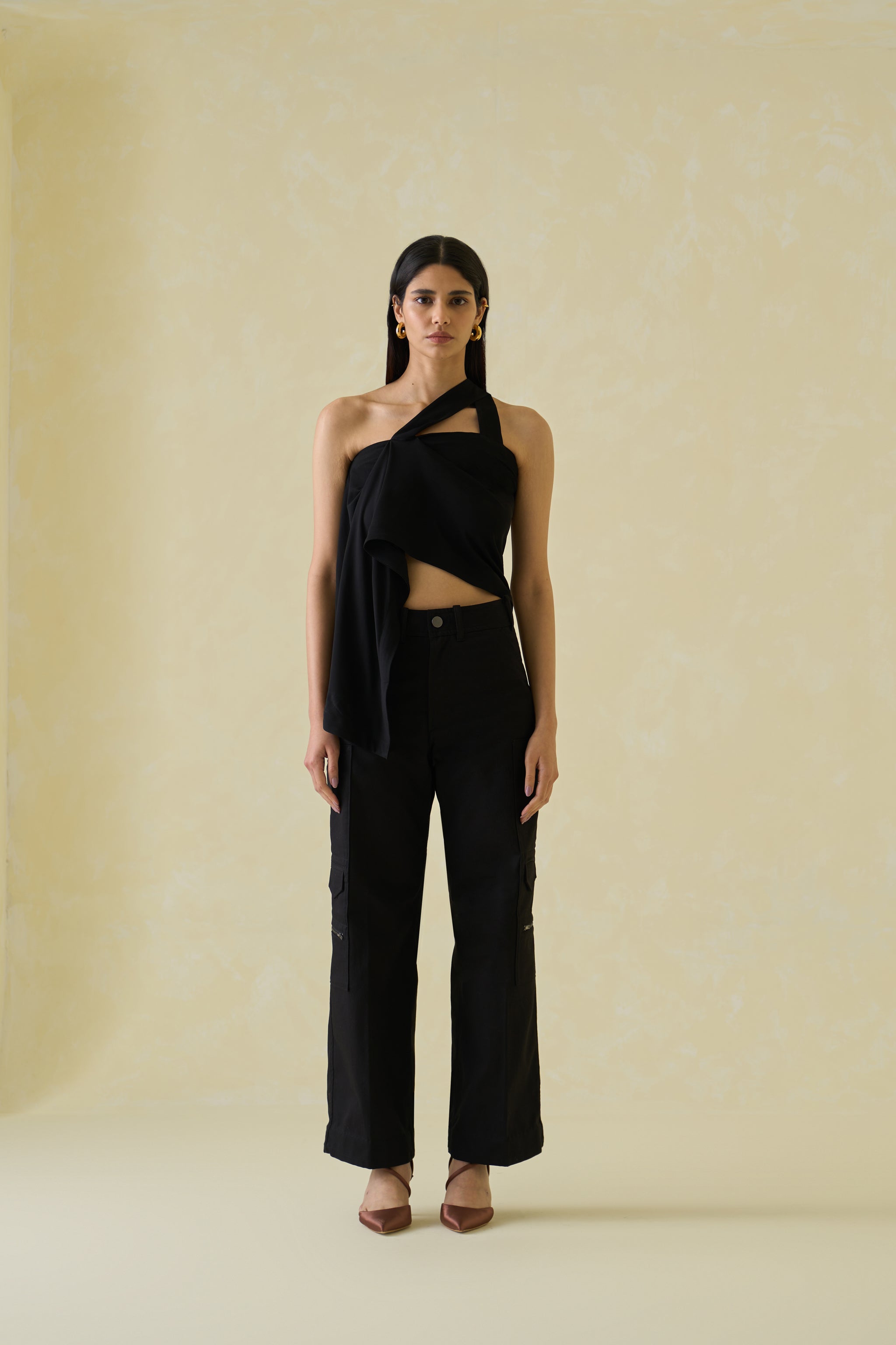 One Shoulder Draped Top