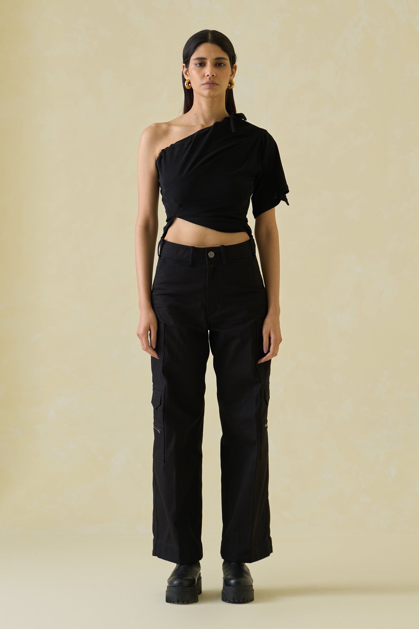 One Sleeve Asymmetric Top