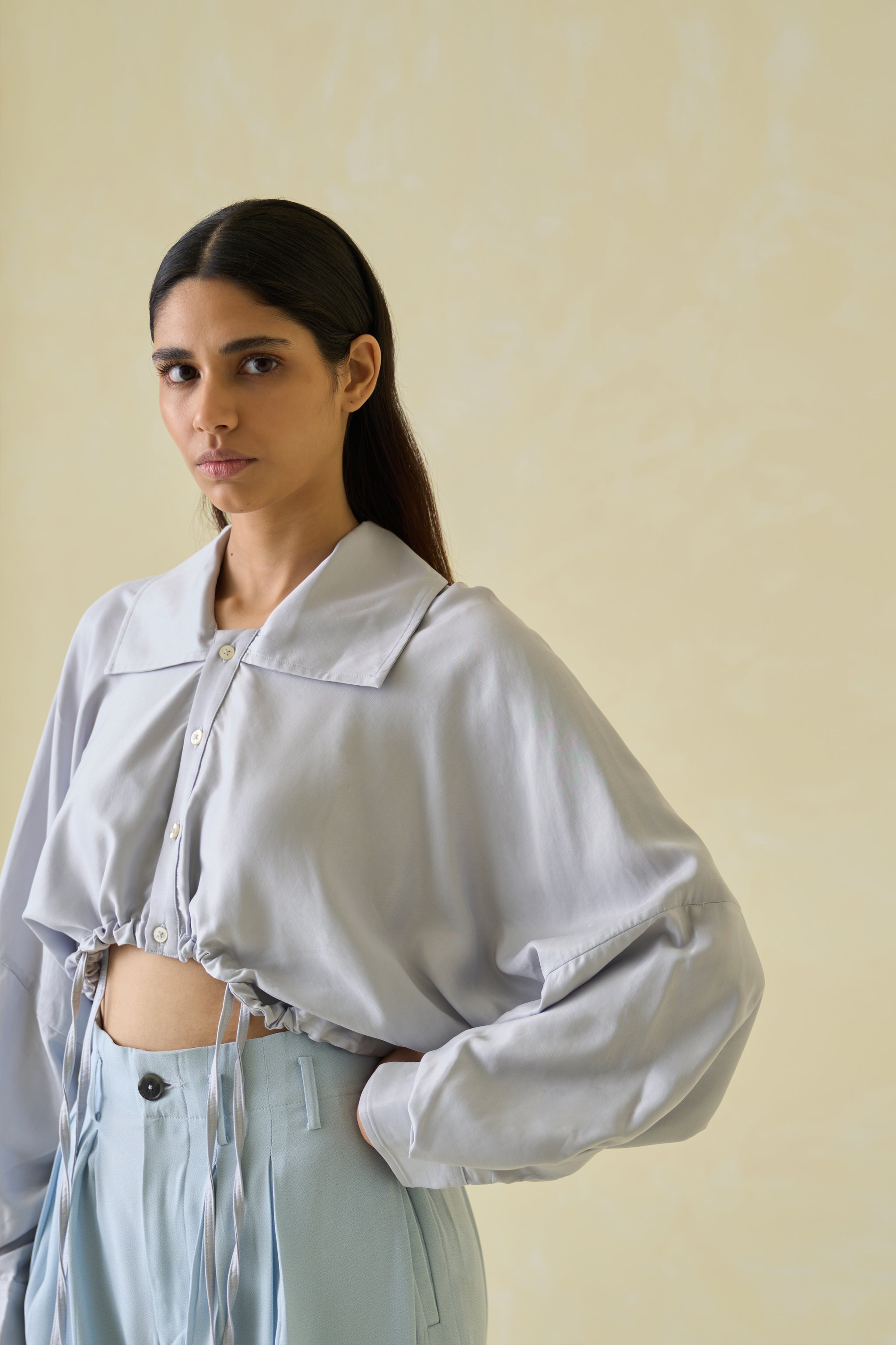 Directional Cropped Shirt