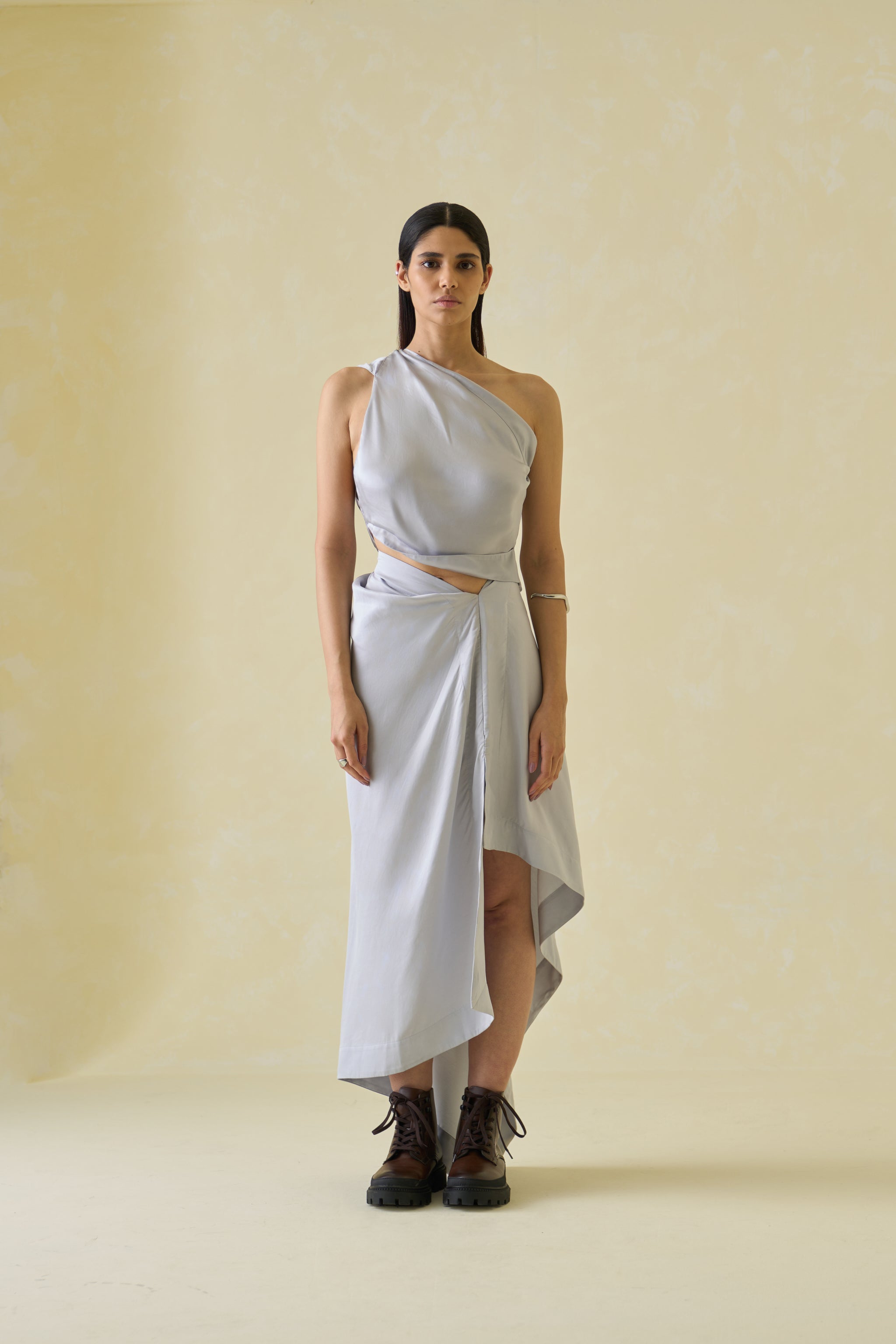 One-Shoulder Sari Top