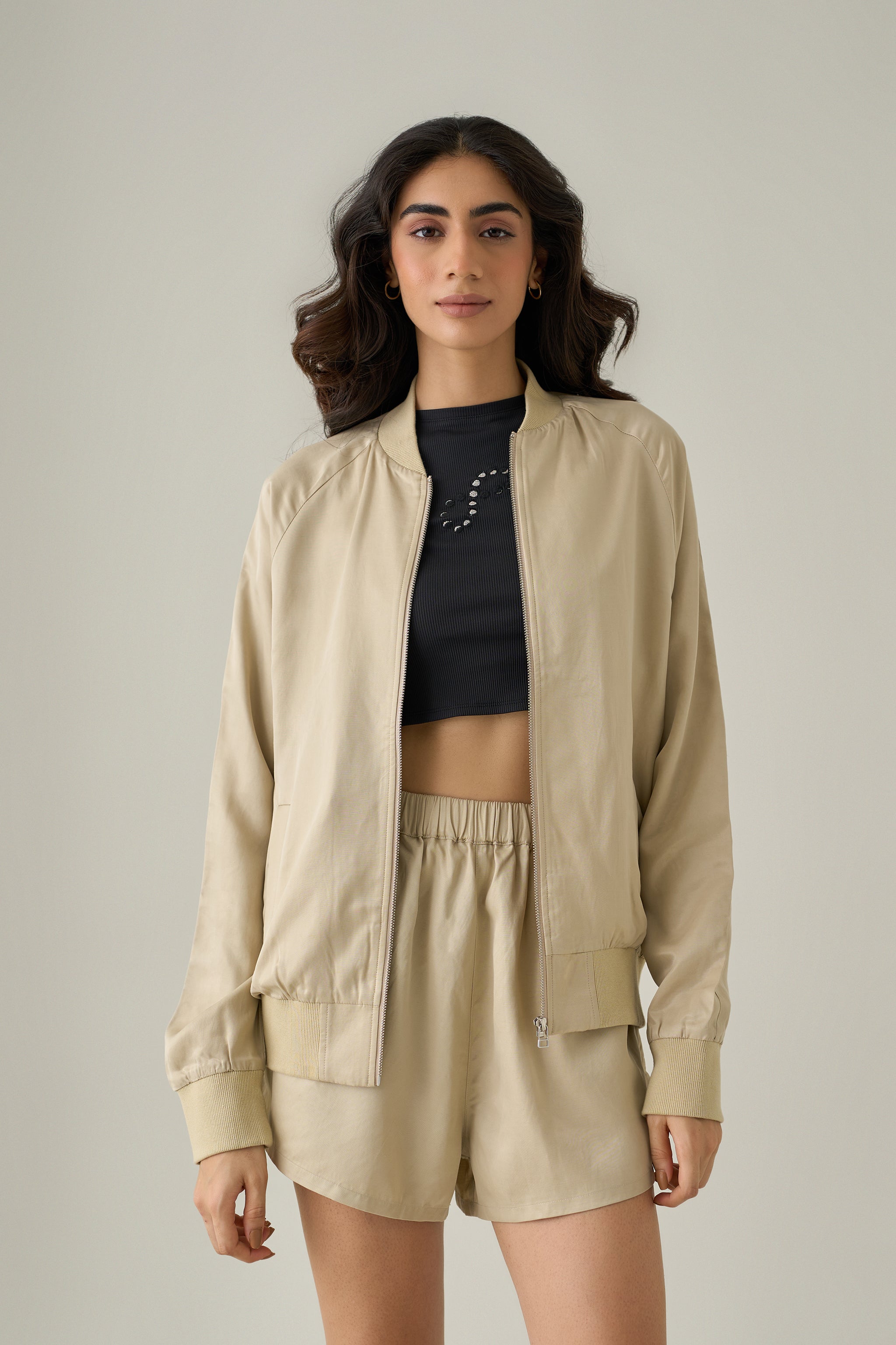 Third Eye Evening Bomber & Shorts Co-ord Set