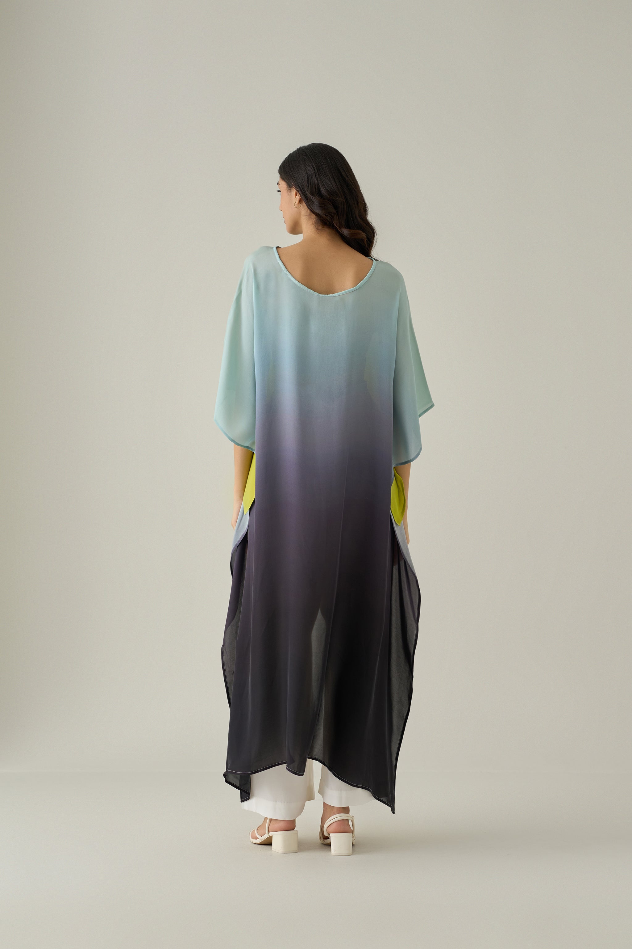 Ombre High Low Kaftan Top