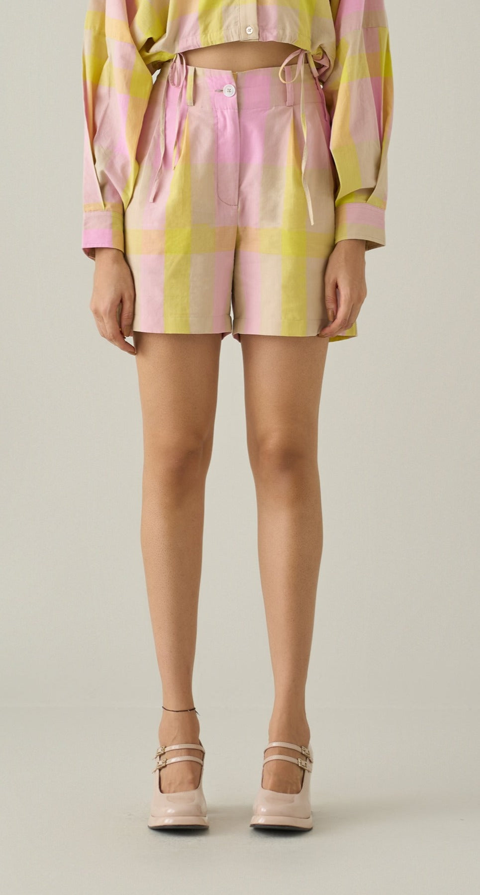 Madras Check Cropped Shirt