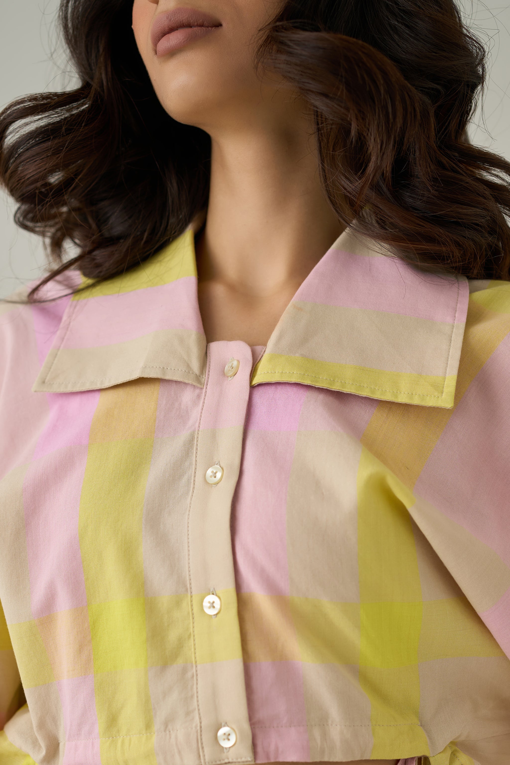 Madras Check Cropped Shirt