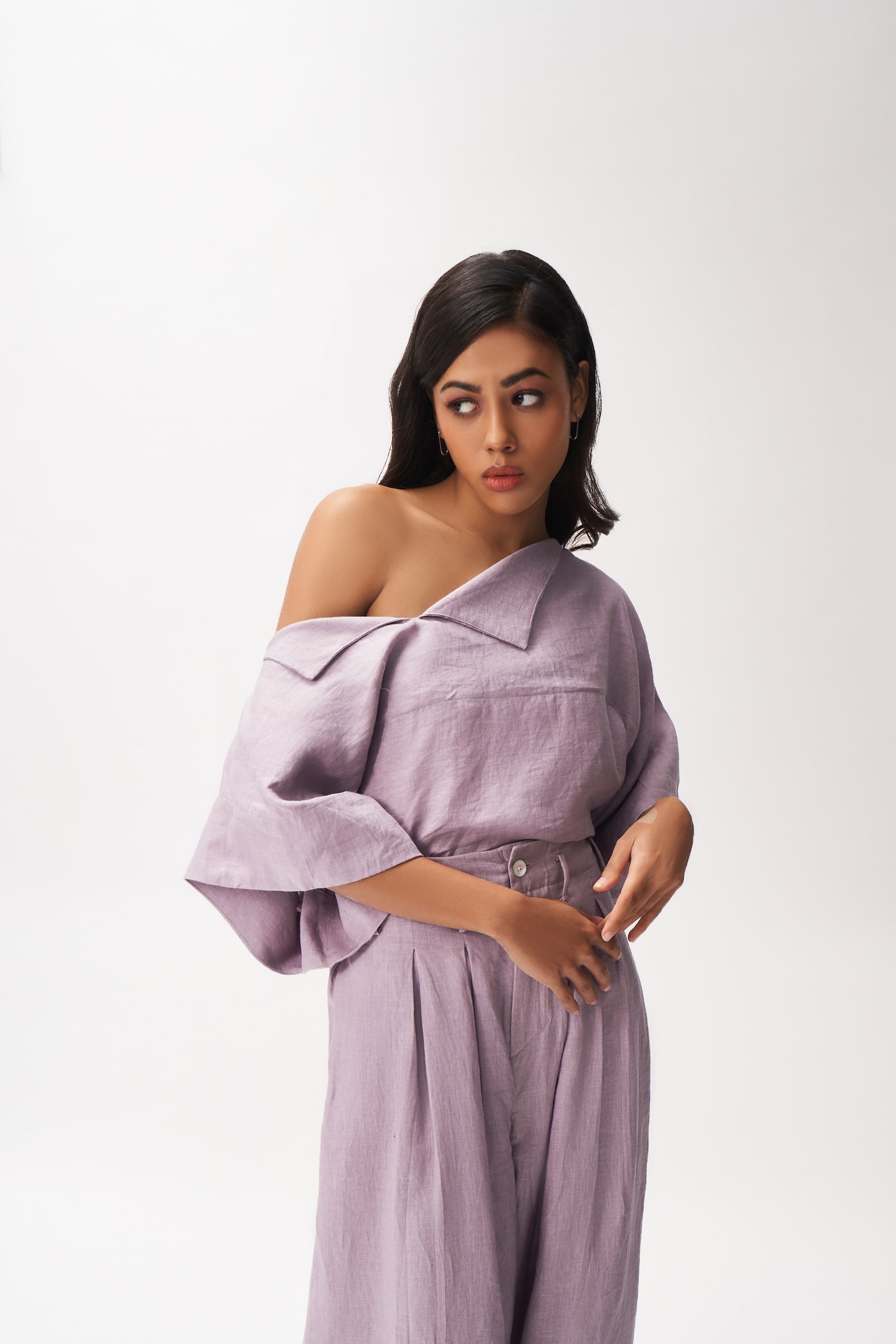 Linen Off-shoulder Top