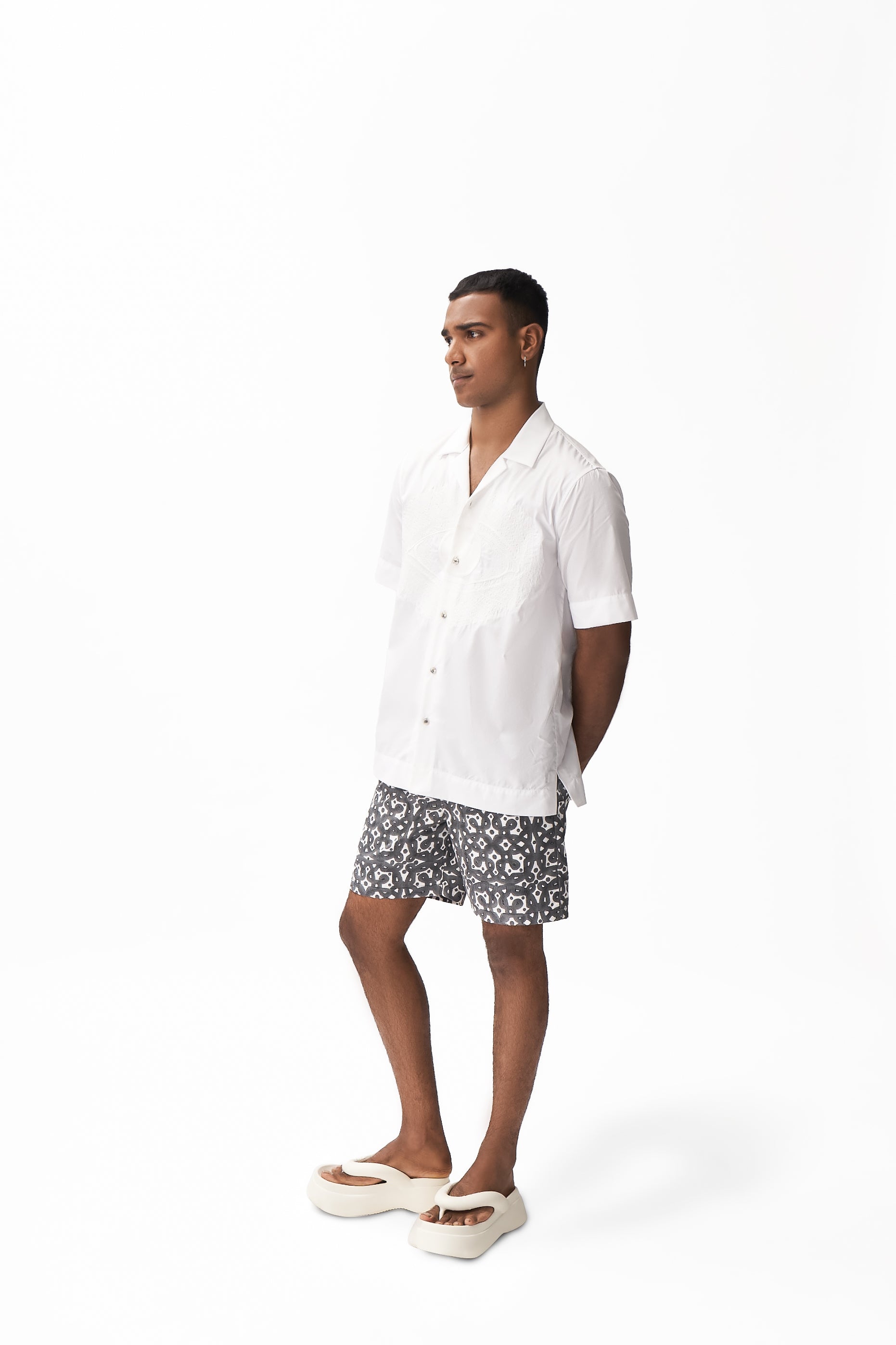 Block Printed Swim Shorts