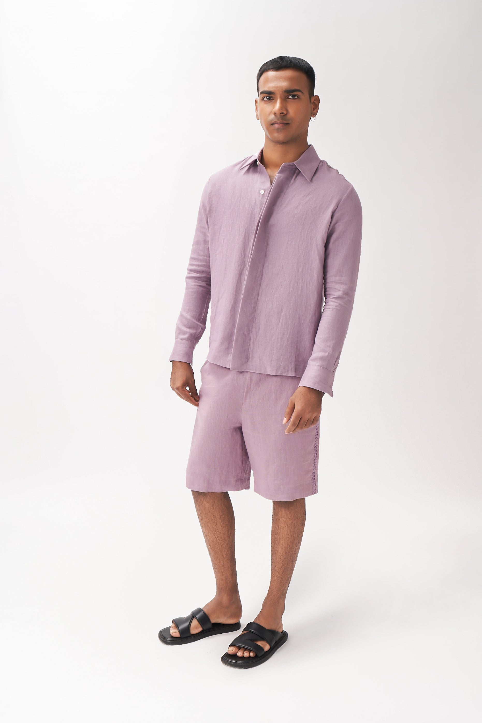 Linen Boxy Shirt + Shorts