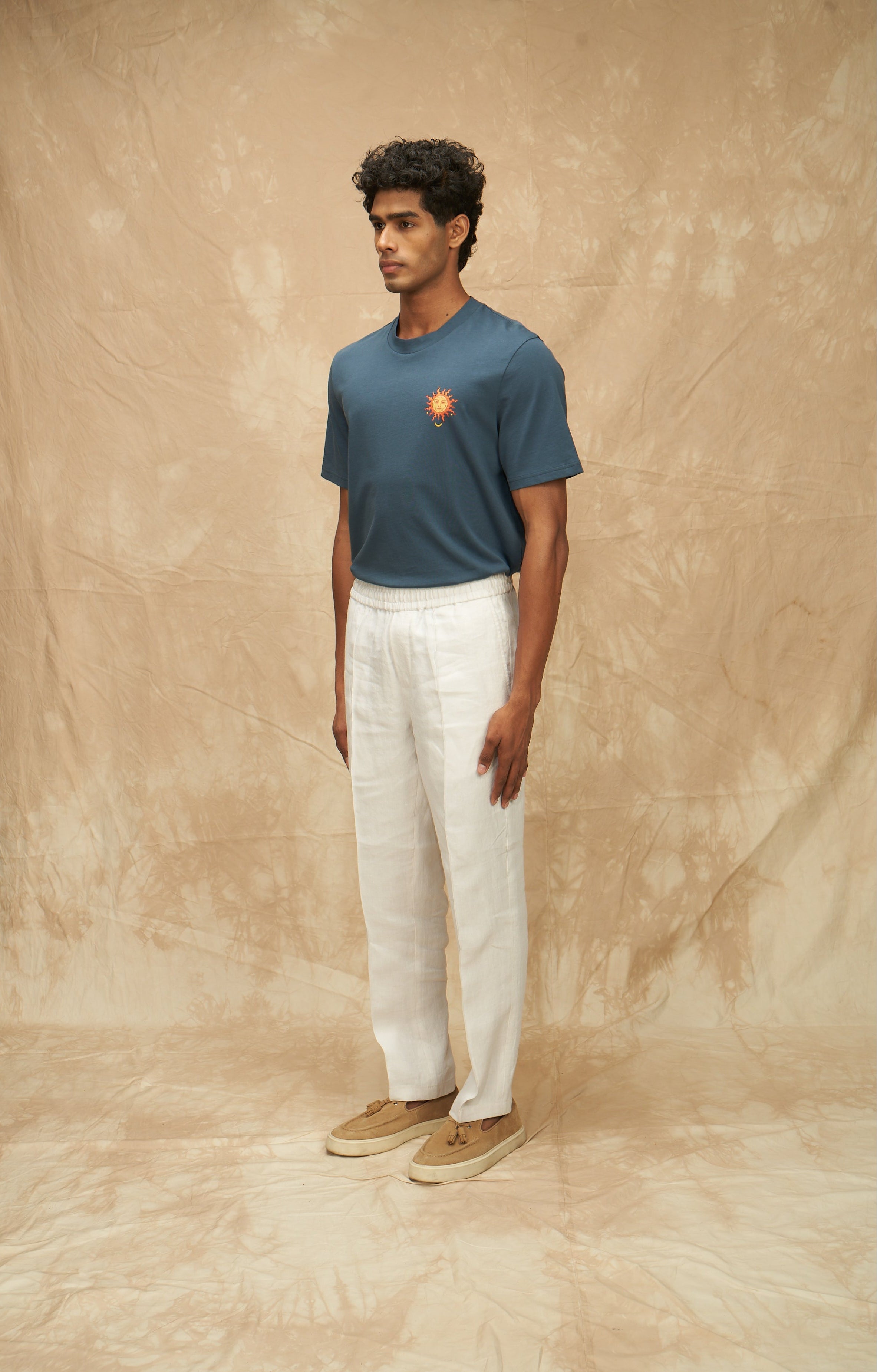 Elasticated Linen Trousers