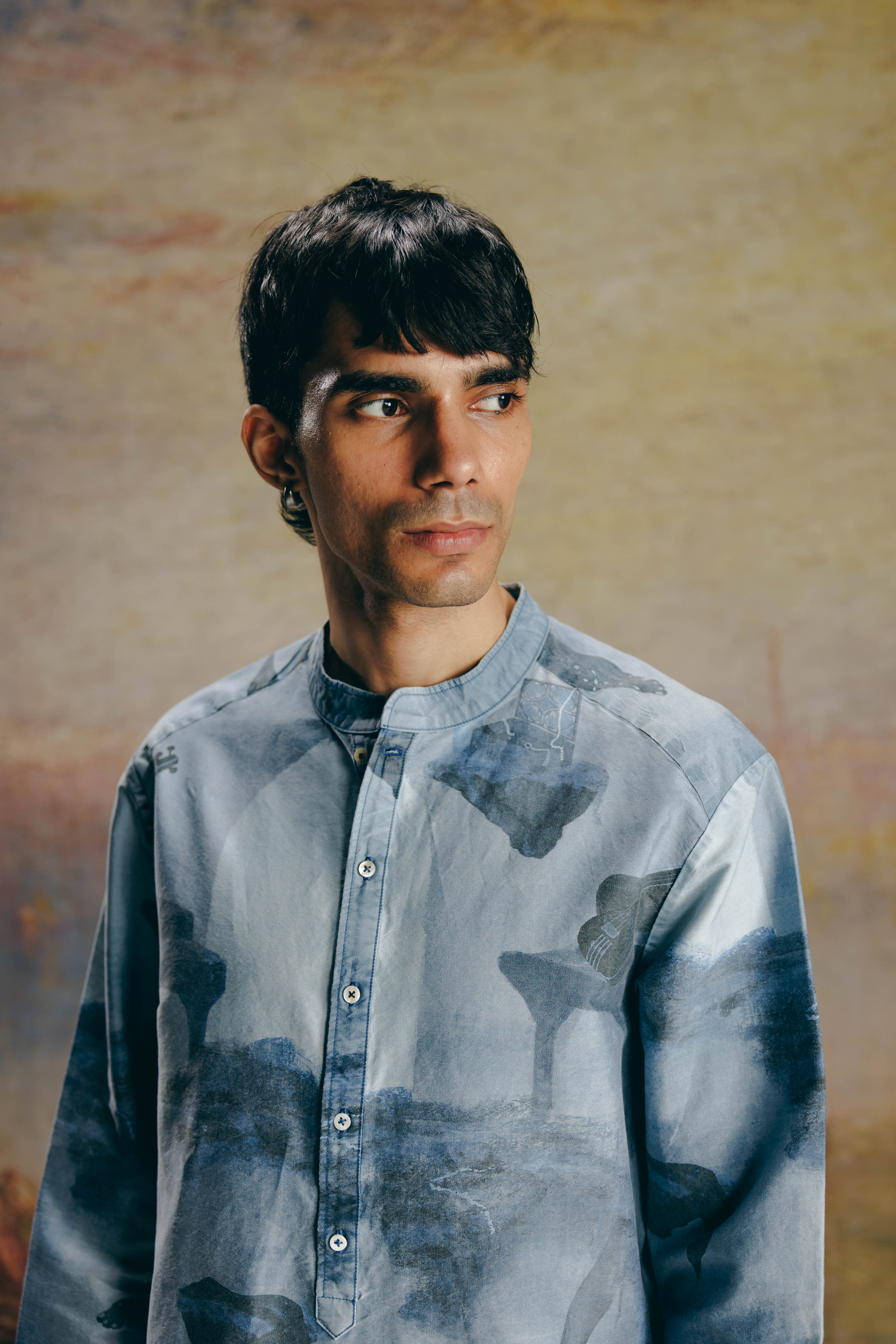 Monochrome Surrealist Kurta Set