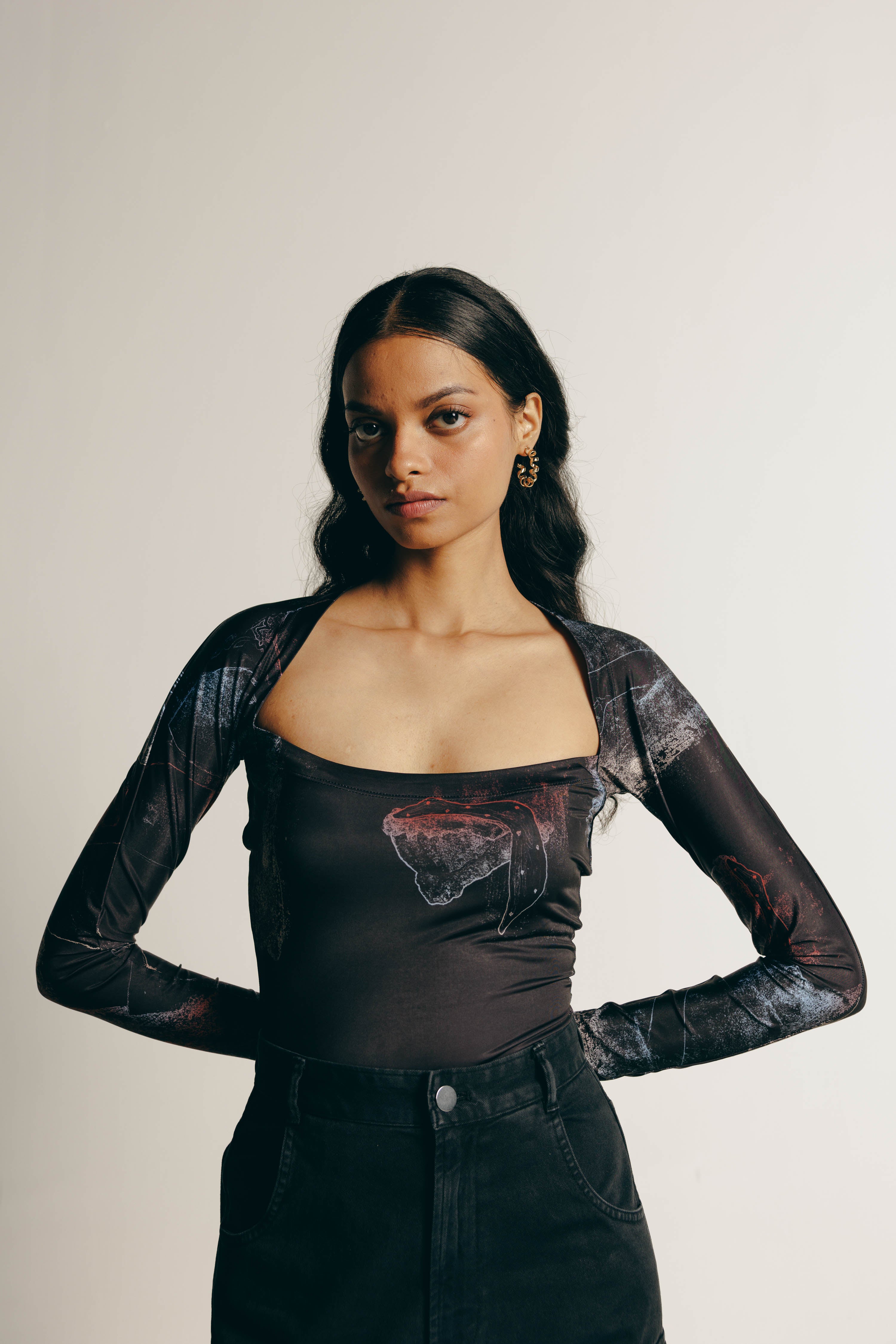 Surrealist Outline Bodysuit