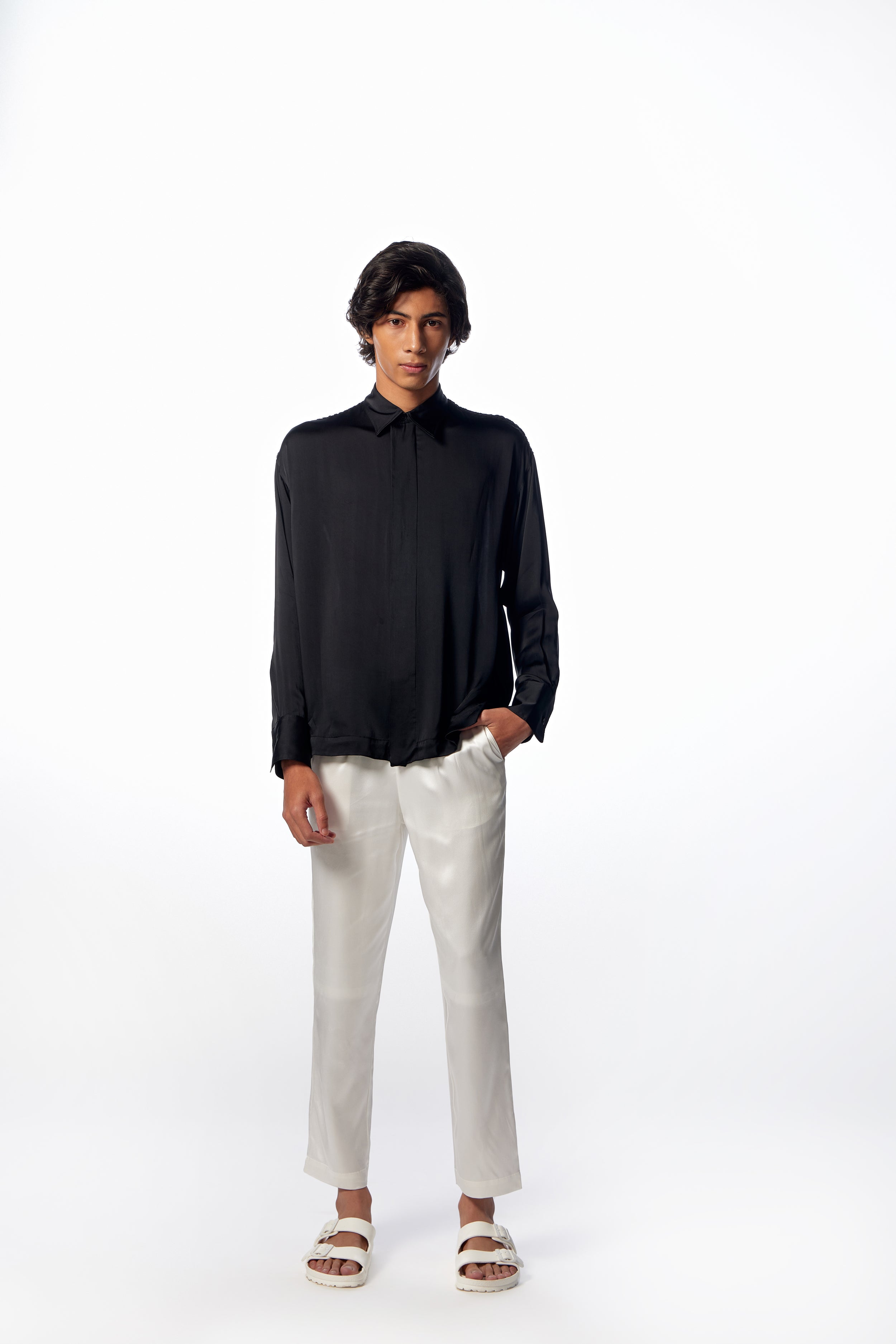 Satin Boxy Fit Shirt