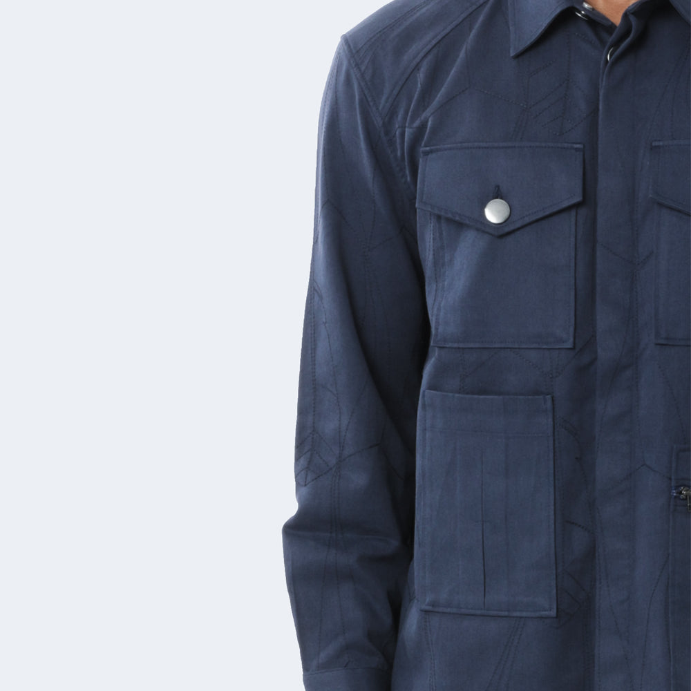 Military Shacket + Workwear Dhoti Trousers
