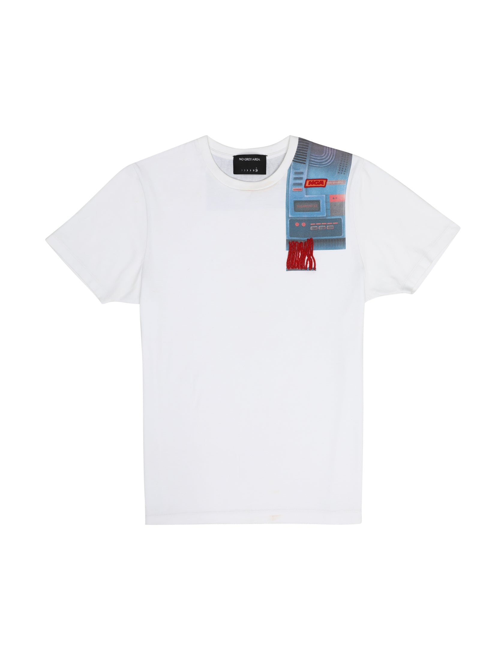THE DIGITAL SELF CORD EMBROIDERED PRINTED TEE