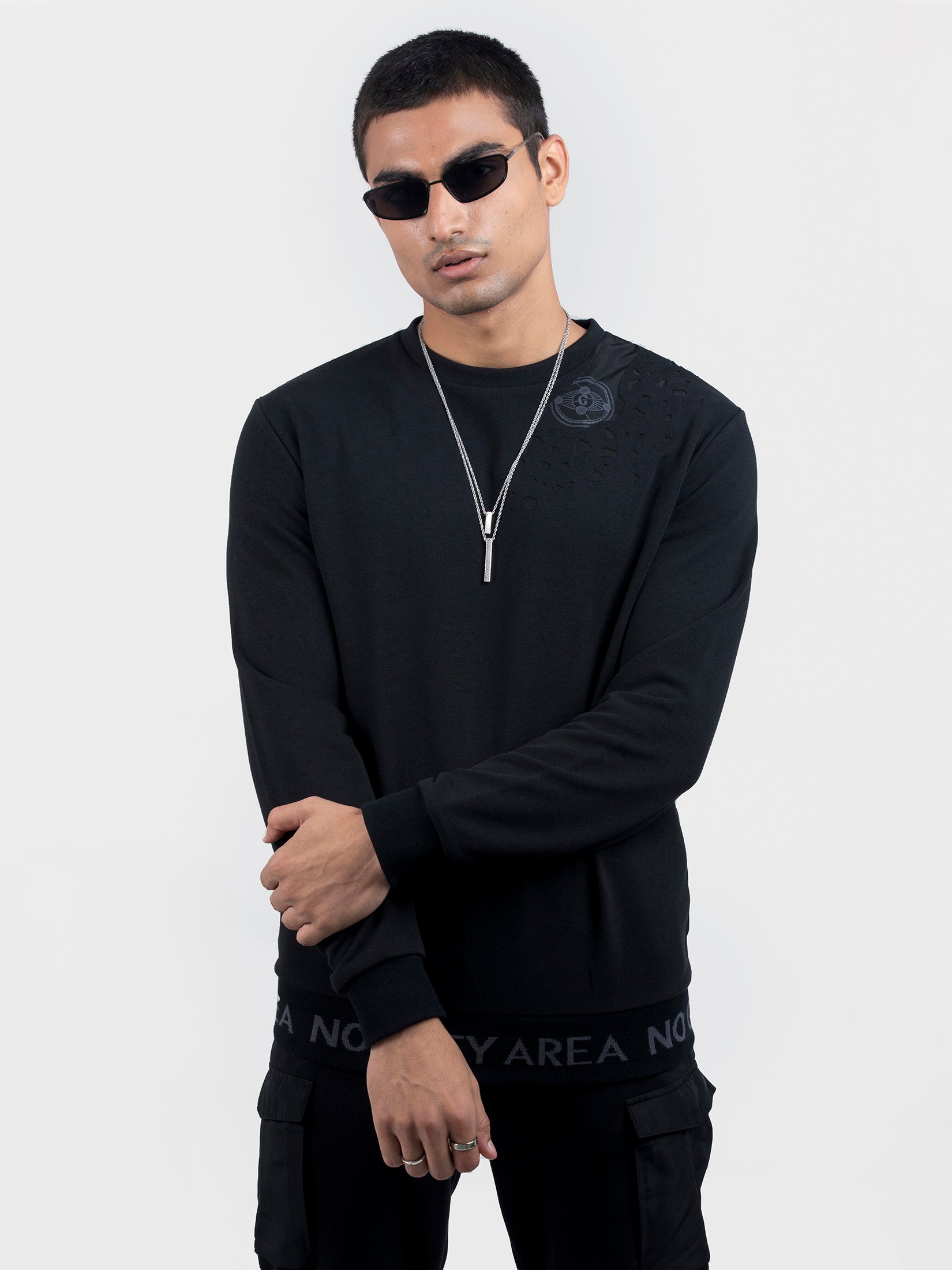 GREY AREA BONDED FRENCH TERRY SWEATSHIRT