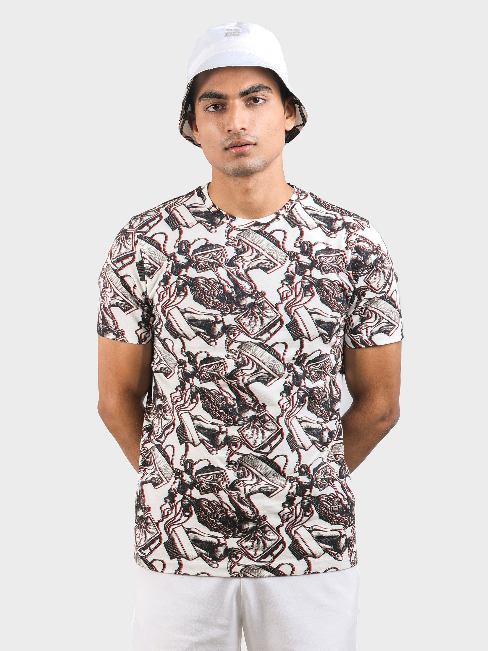 CTRL ESC EMBROIDERED PRINTED TEE
