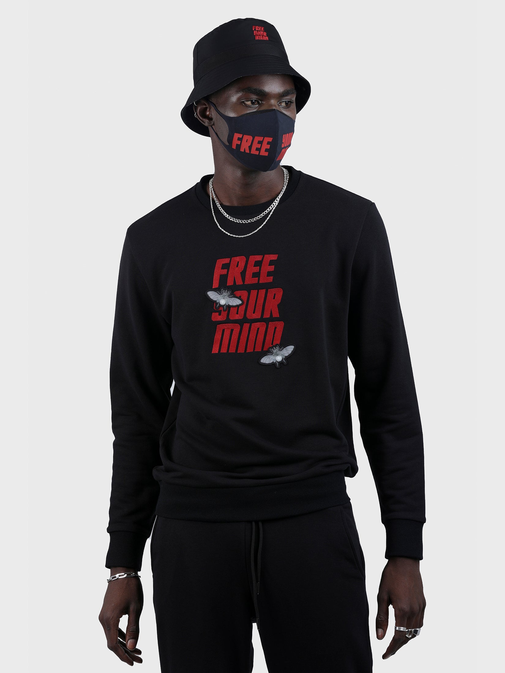 FREE YOUR MIND EMBROIDERED FRENCH TERRY SWEATSHIRT