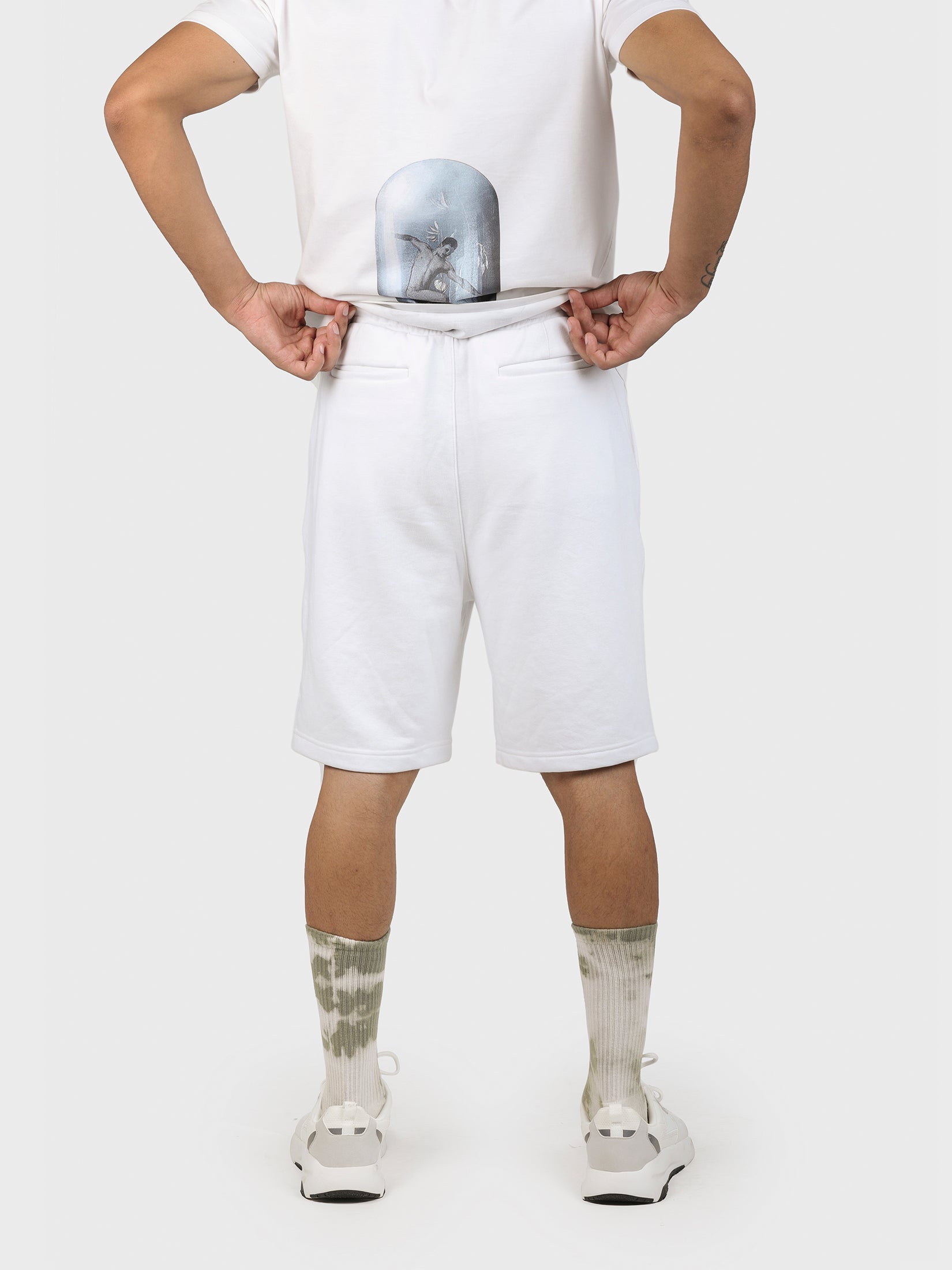 STAY CONFINED APPLIQUED FRENCH TERRY SHORTS