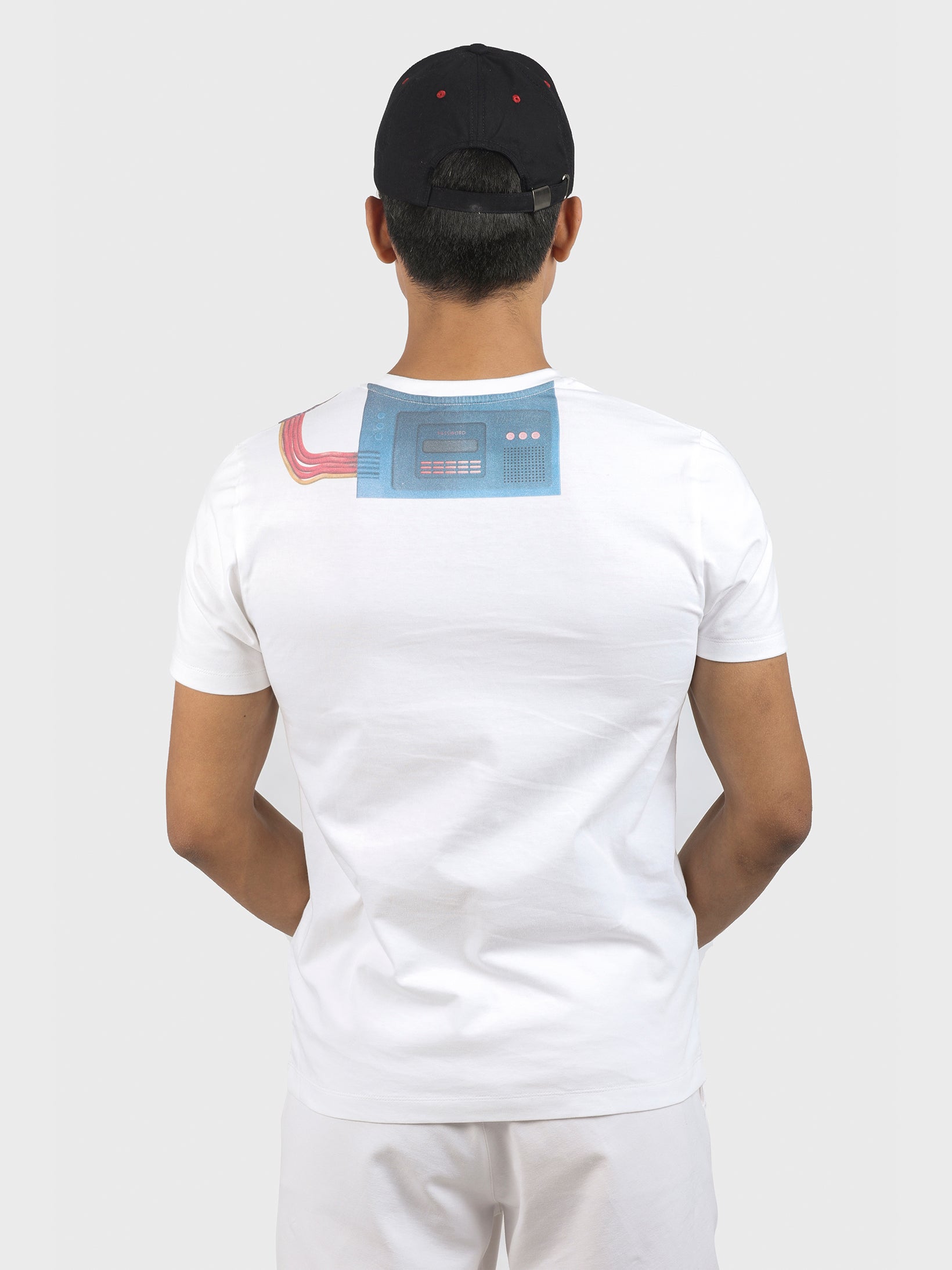 THE DIGITAL SELF CORD EMBROIDERED PRINTED TEE