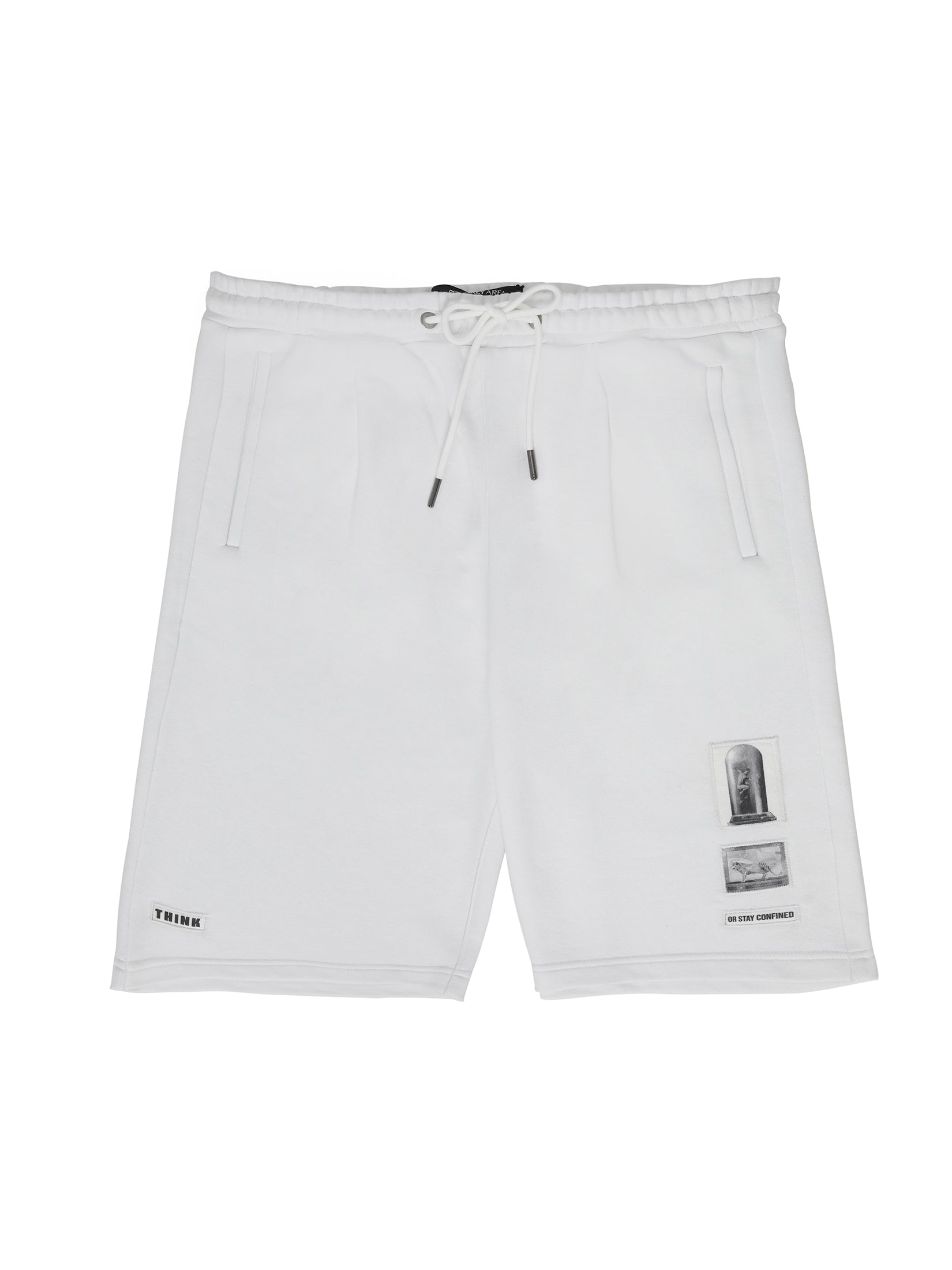 STAY CONFINED APPLIQUED FRENCH TERRY SHORTS