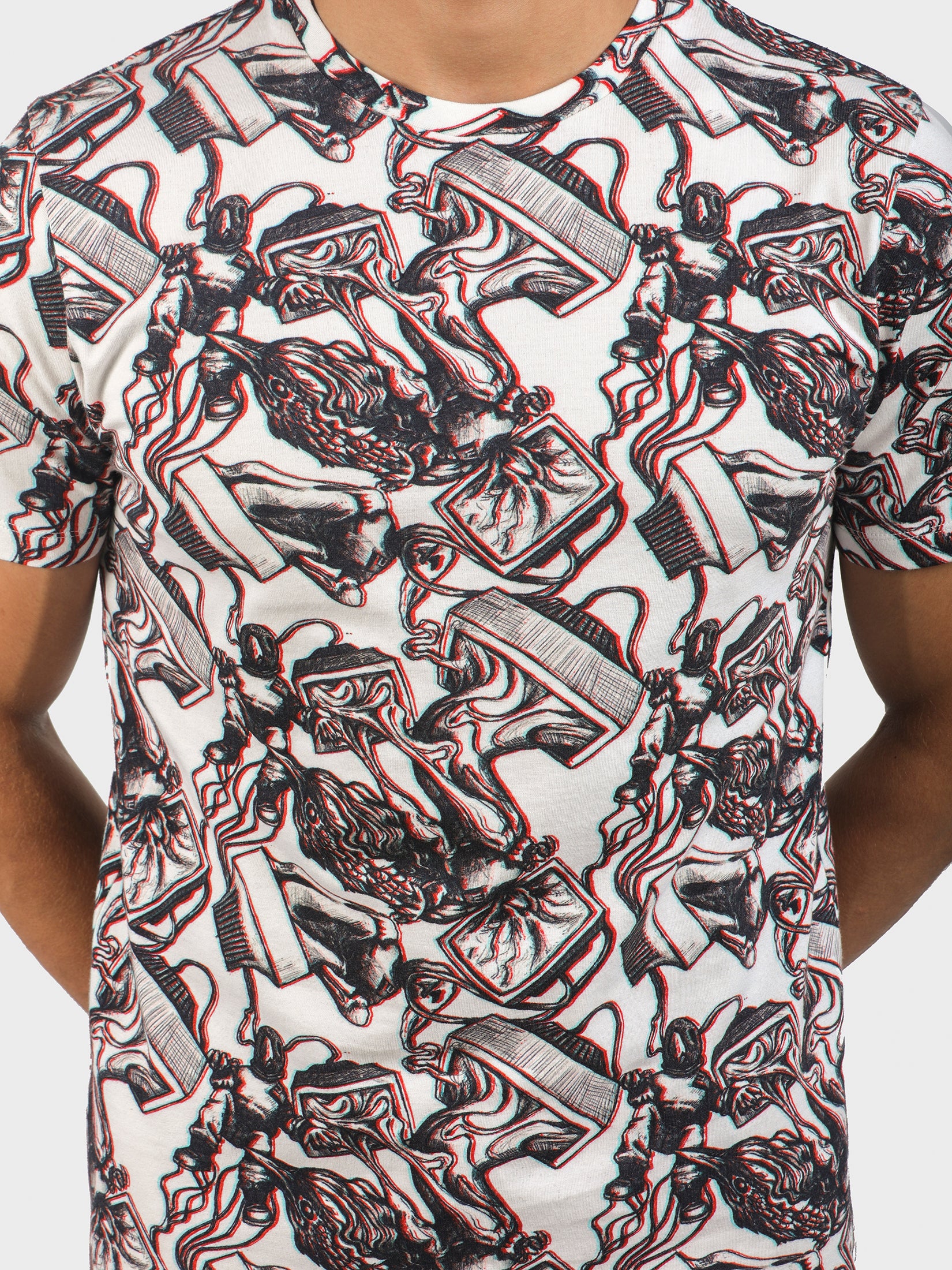 CTRL ESC EMBROIDERED PRINTED TEE