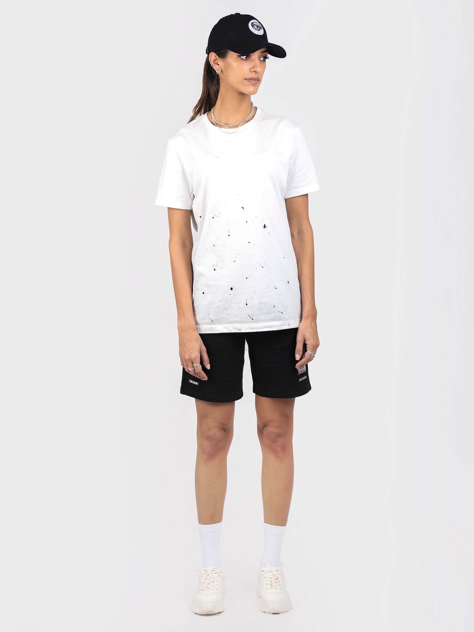 STAY CONFINED APPLIQUED FRENCH TERRY SHORTS