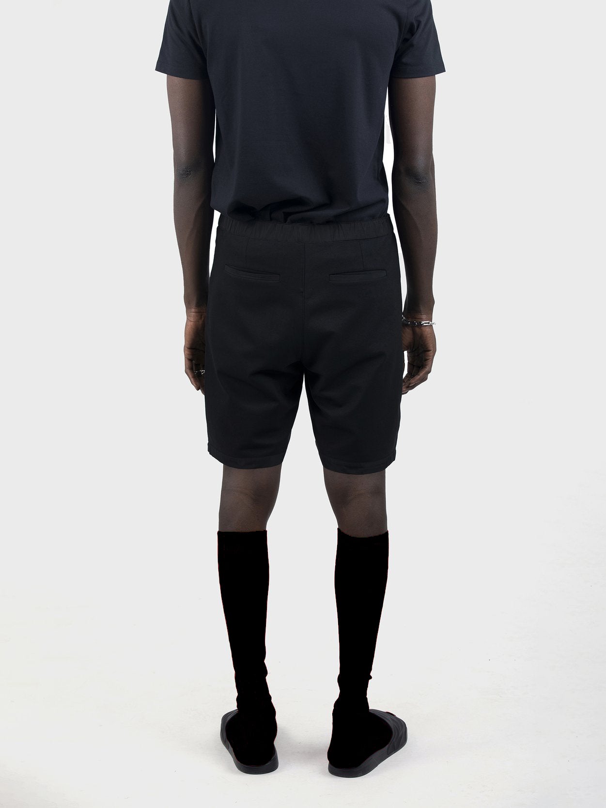 GREY AREA GUNMETAL BUCKLE SHORTS