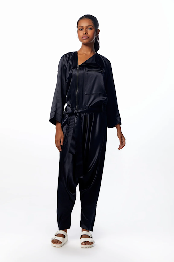 Elegance Redefined: The Kolam Black Shirt by 'No Grey Area'