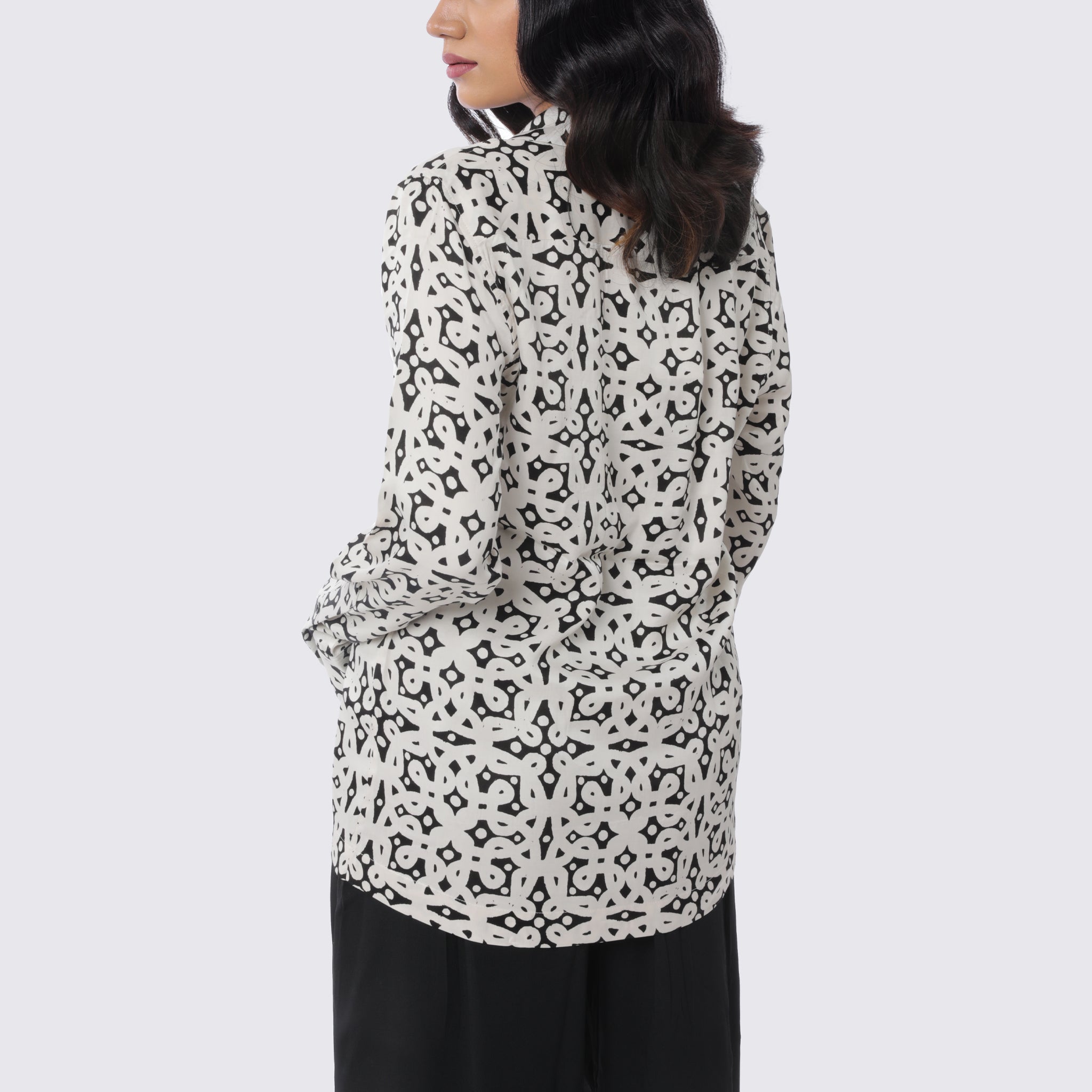 Kolam Block Print Shirt