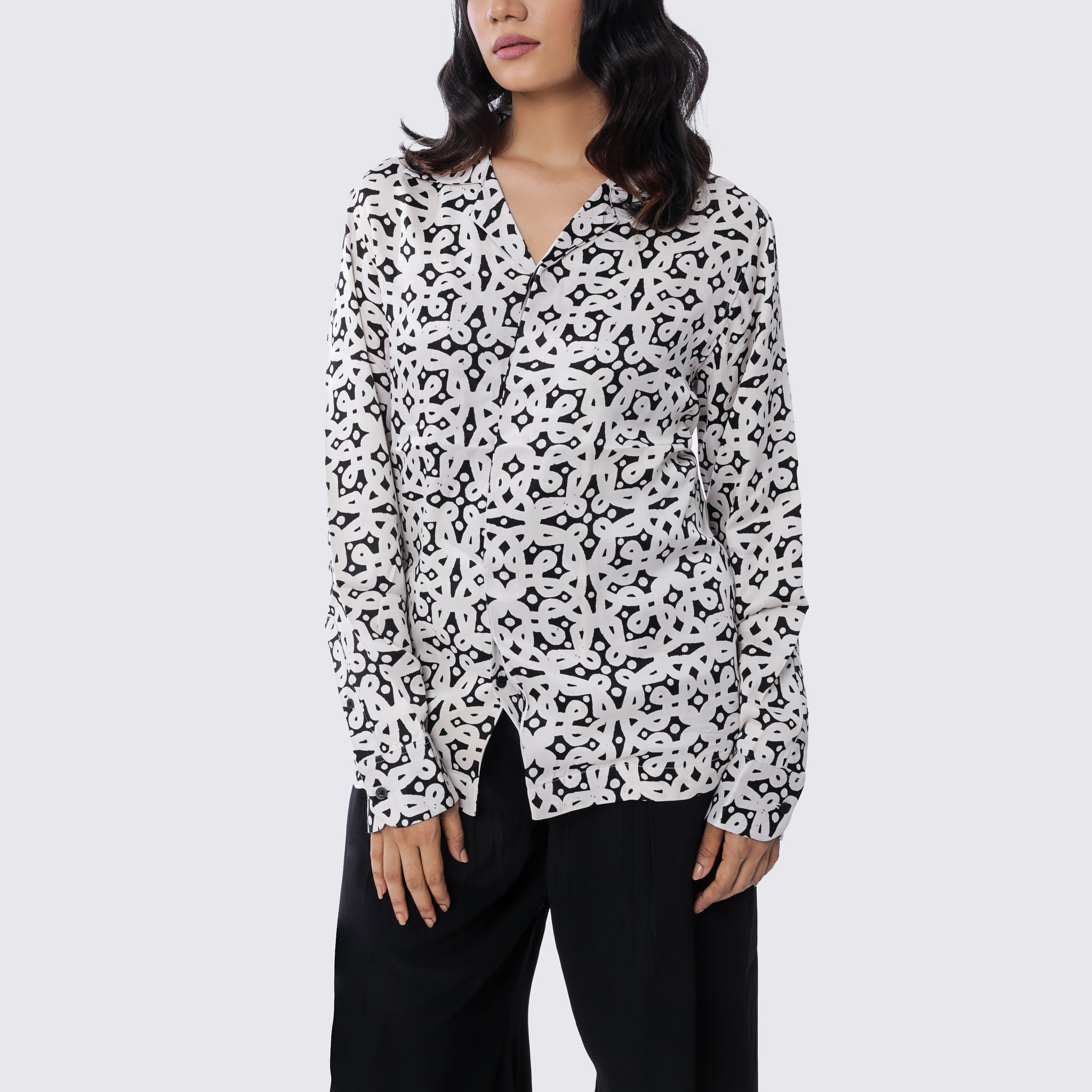 Kolam Block Print Shirt