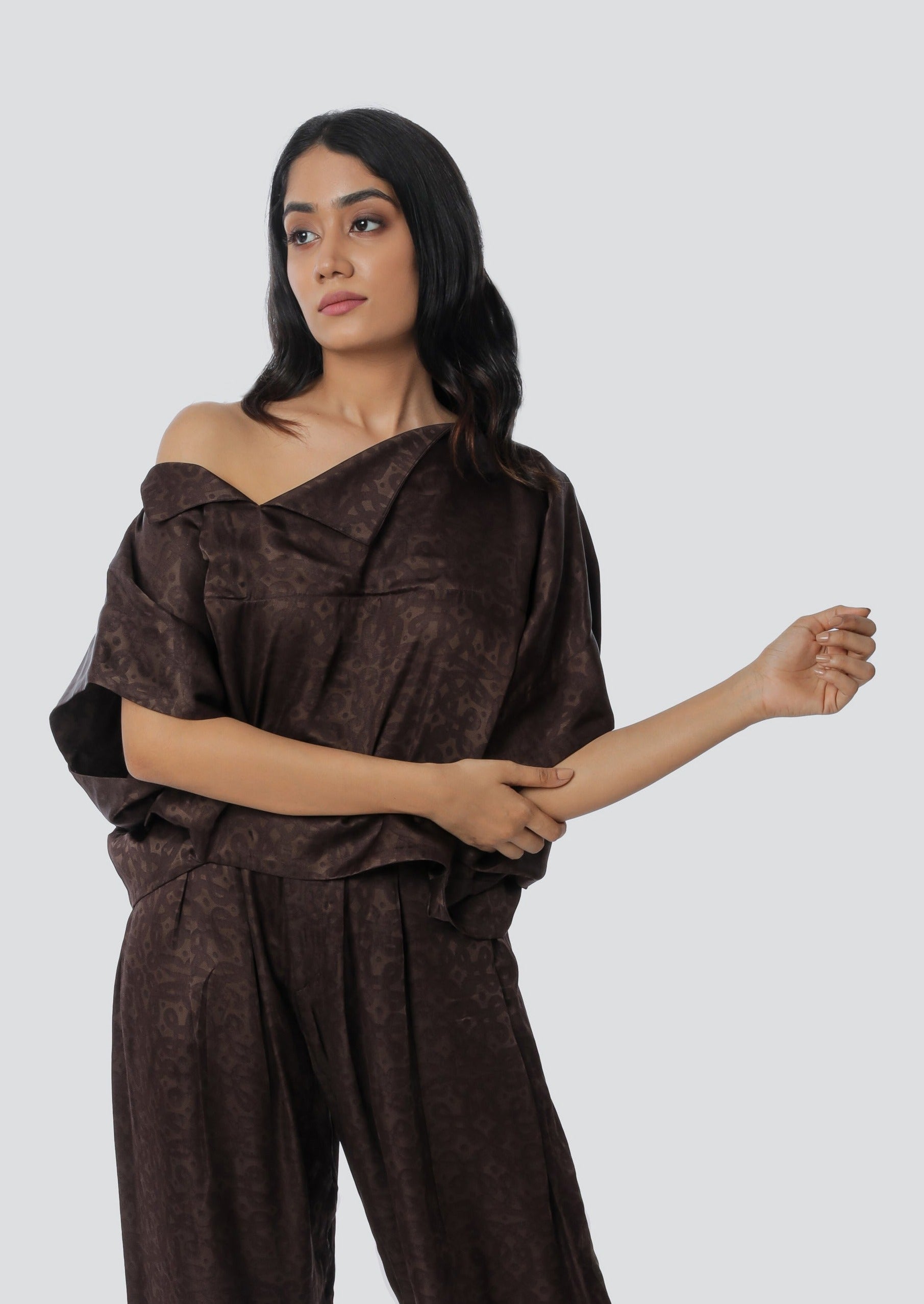 Kolam Off - Shoulder Top + Bollywood Pants