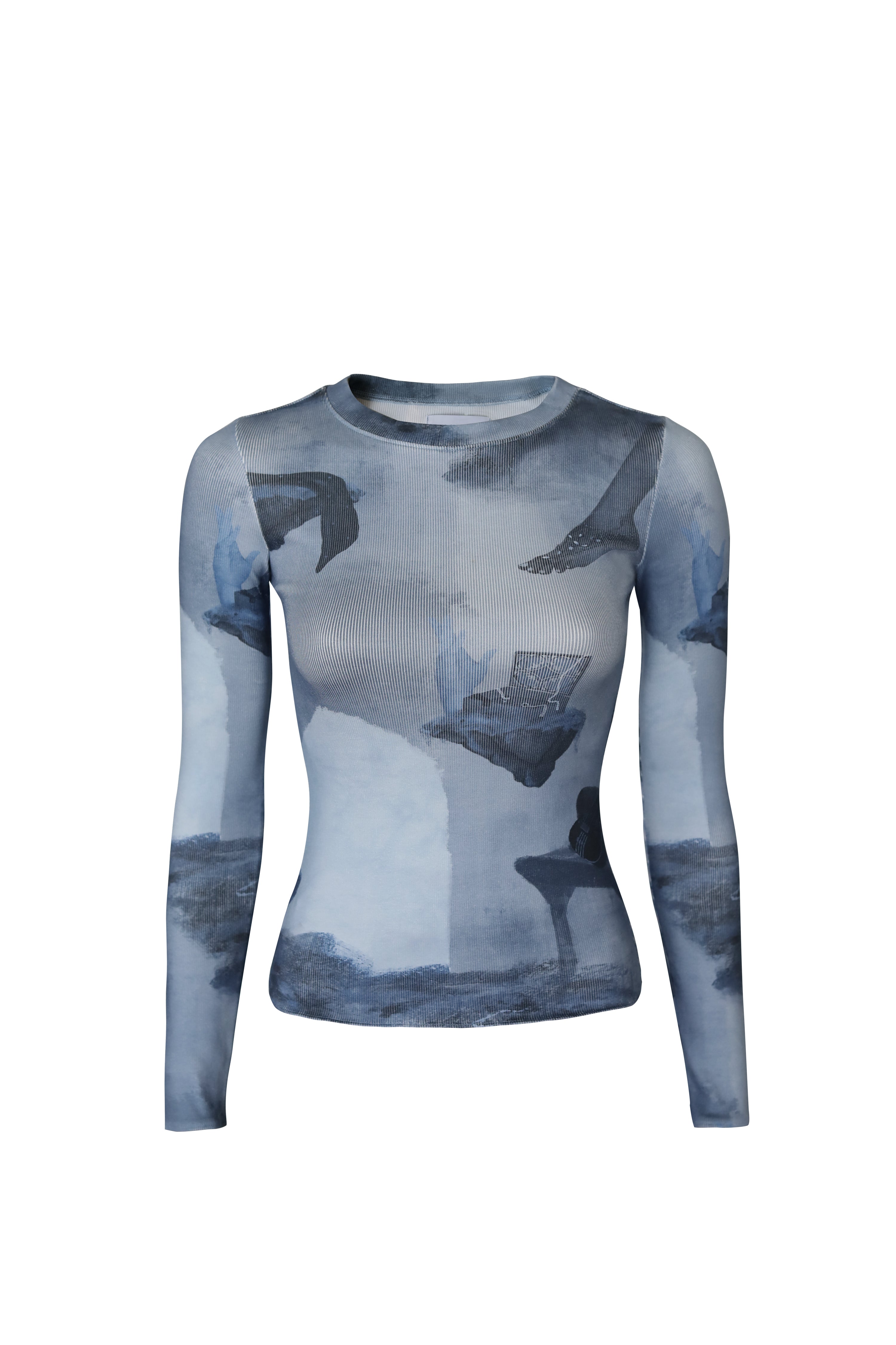 Surrealist tonal rib tee